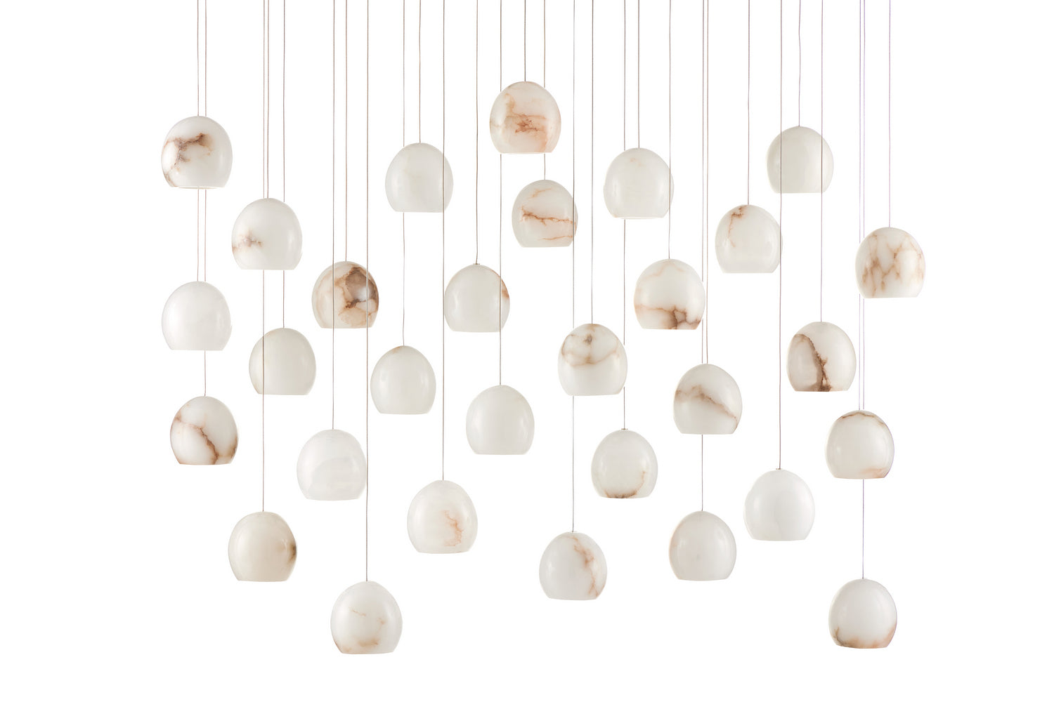 30 Light Pendant from the Lazio collection in White finish