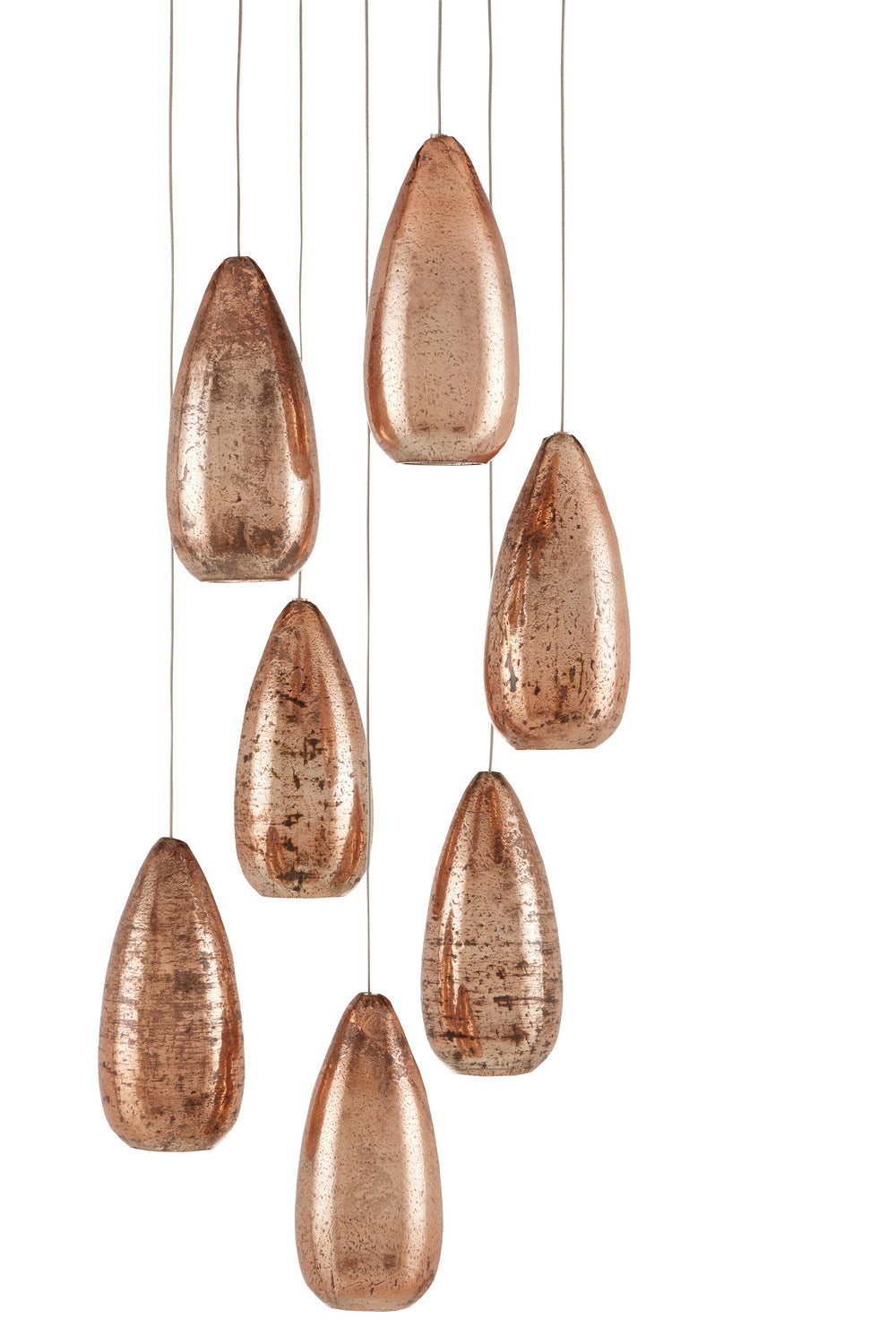 Seven Light Pendant from the Rame collection in Copper finish