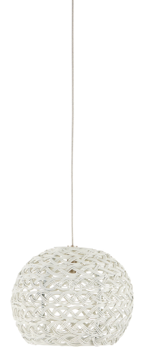 One Light Pendant from the Piero collection in Sugar White finish