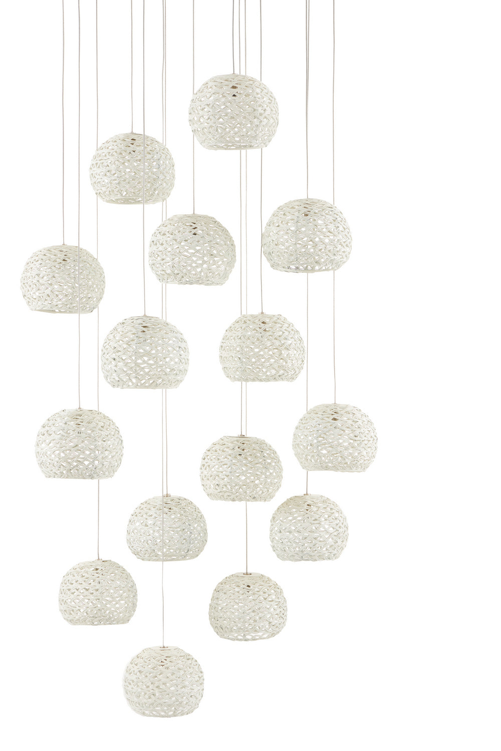 15 Light Pendant from the Piero collection in Sugar White finish