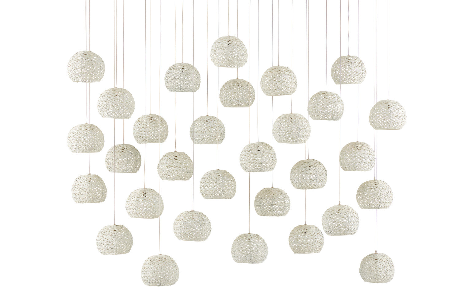 30 Light Pendant from the Piero collection in Sugar White finish