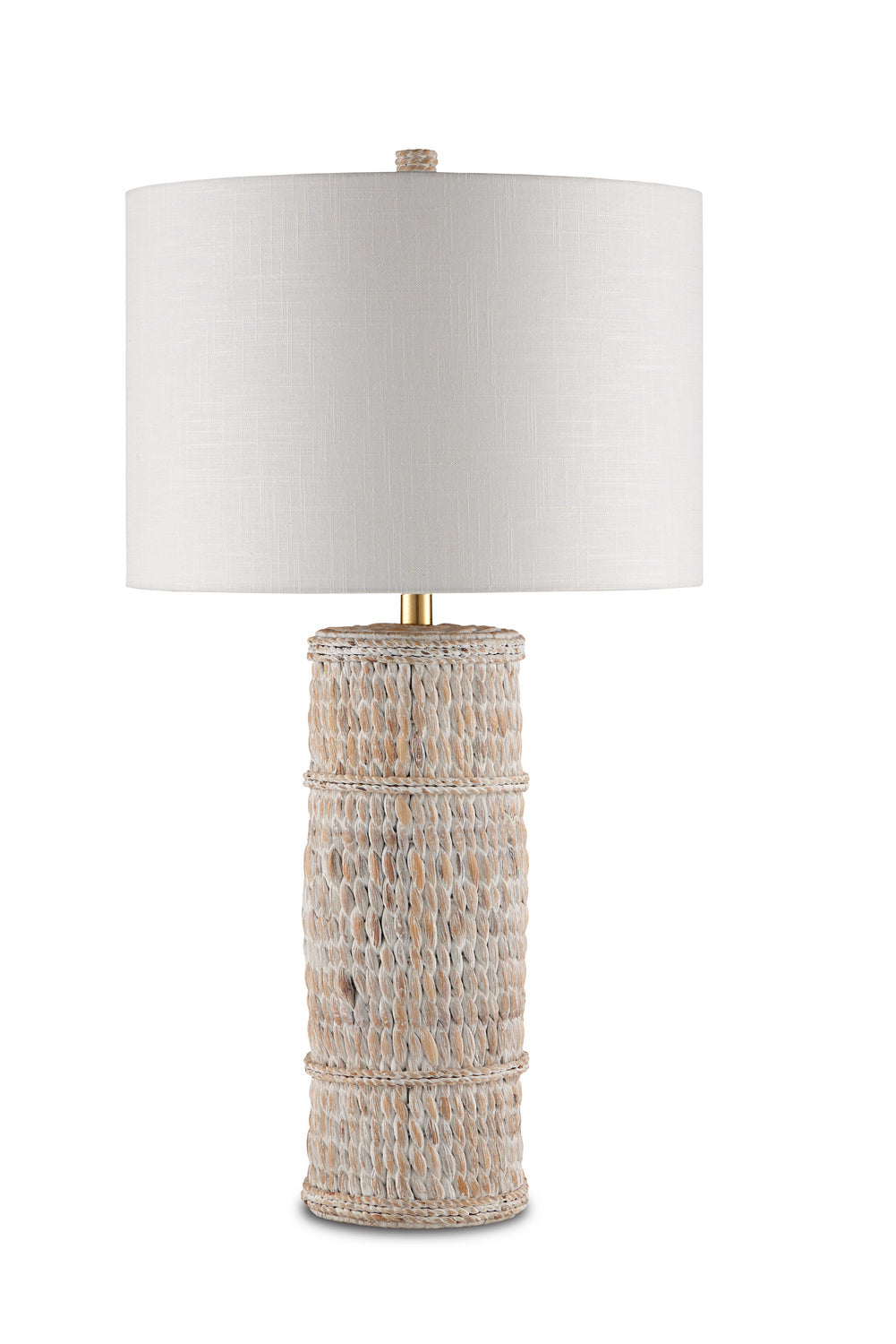 One Light Table Lamp from the Azores collection in Whitewashed Water Hyacinth finish