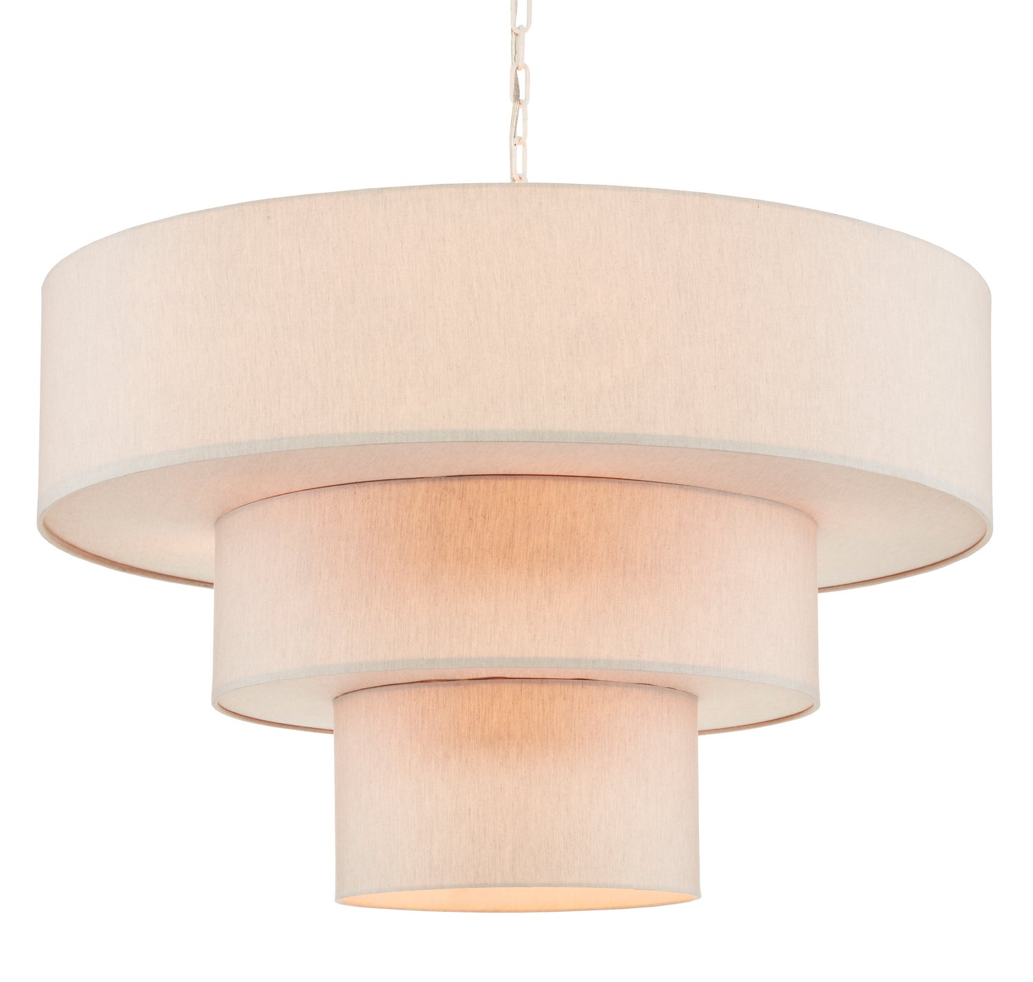 Nine Light Chandelier from the Livello collection in White/Linen finish