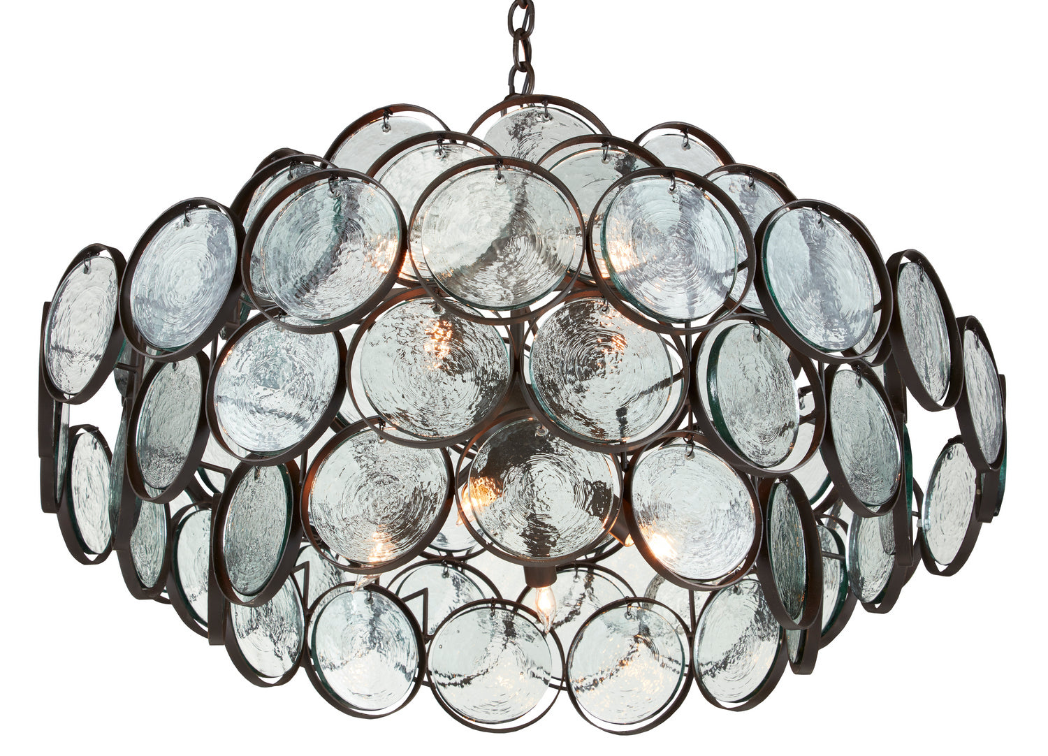 Eight Light Chandelier from the Galahad collection in Bronze finish