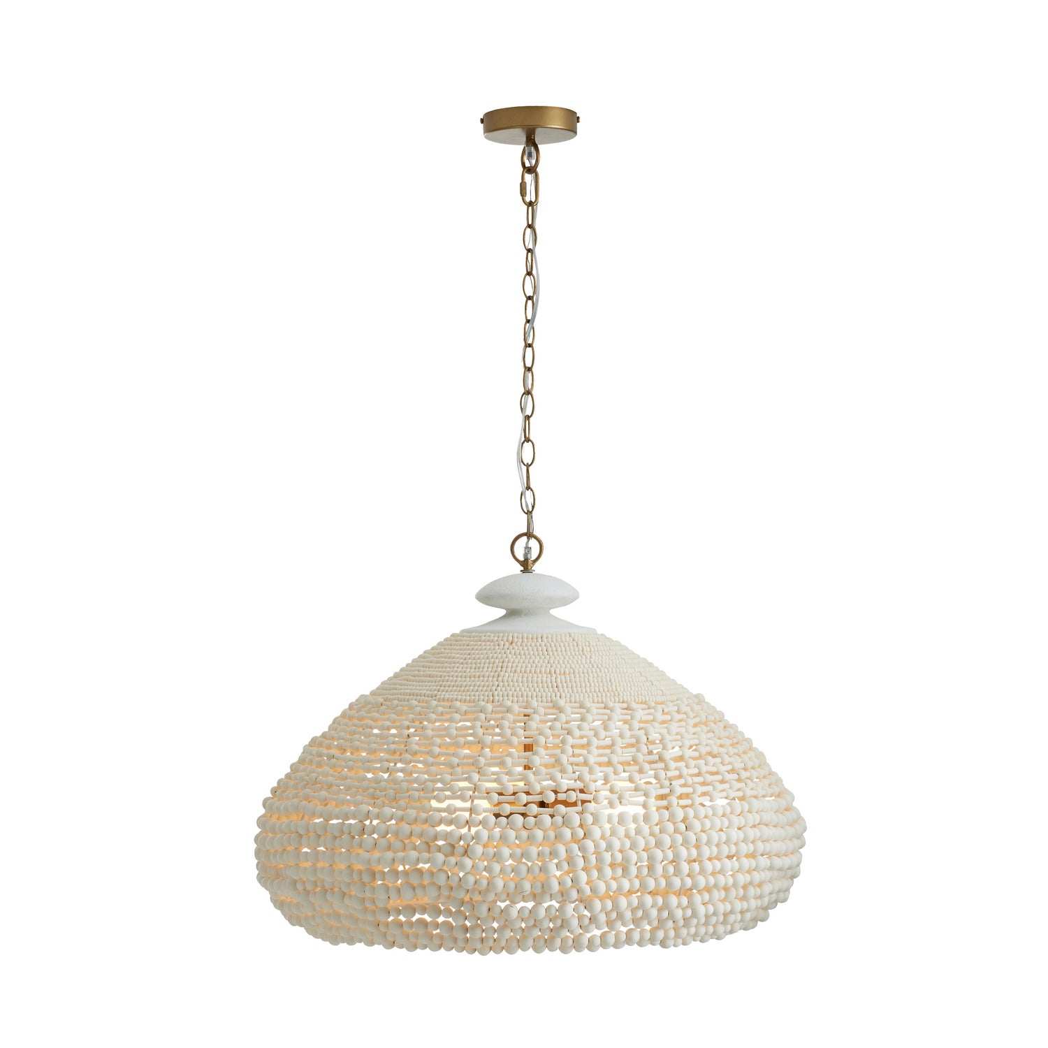 Three Light Chandelier from the Lilo collection in White finish