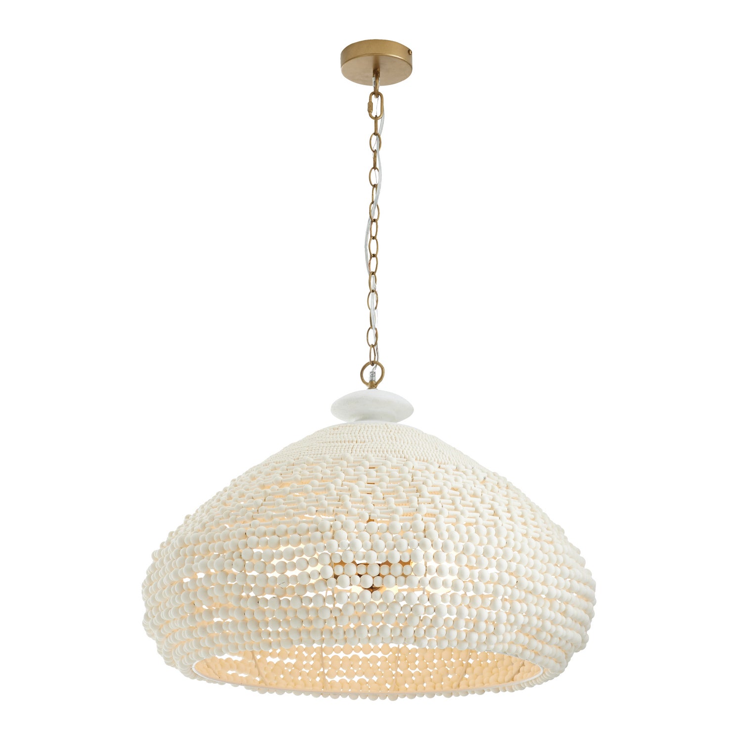 Three Light Chandelier from the Lilo collection in White finish