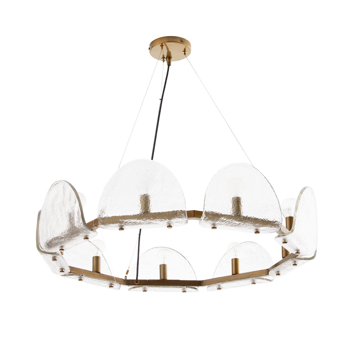 Nine Light Chandelier from the Mendez collection in Smoke Luster finish