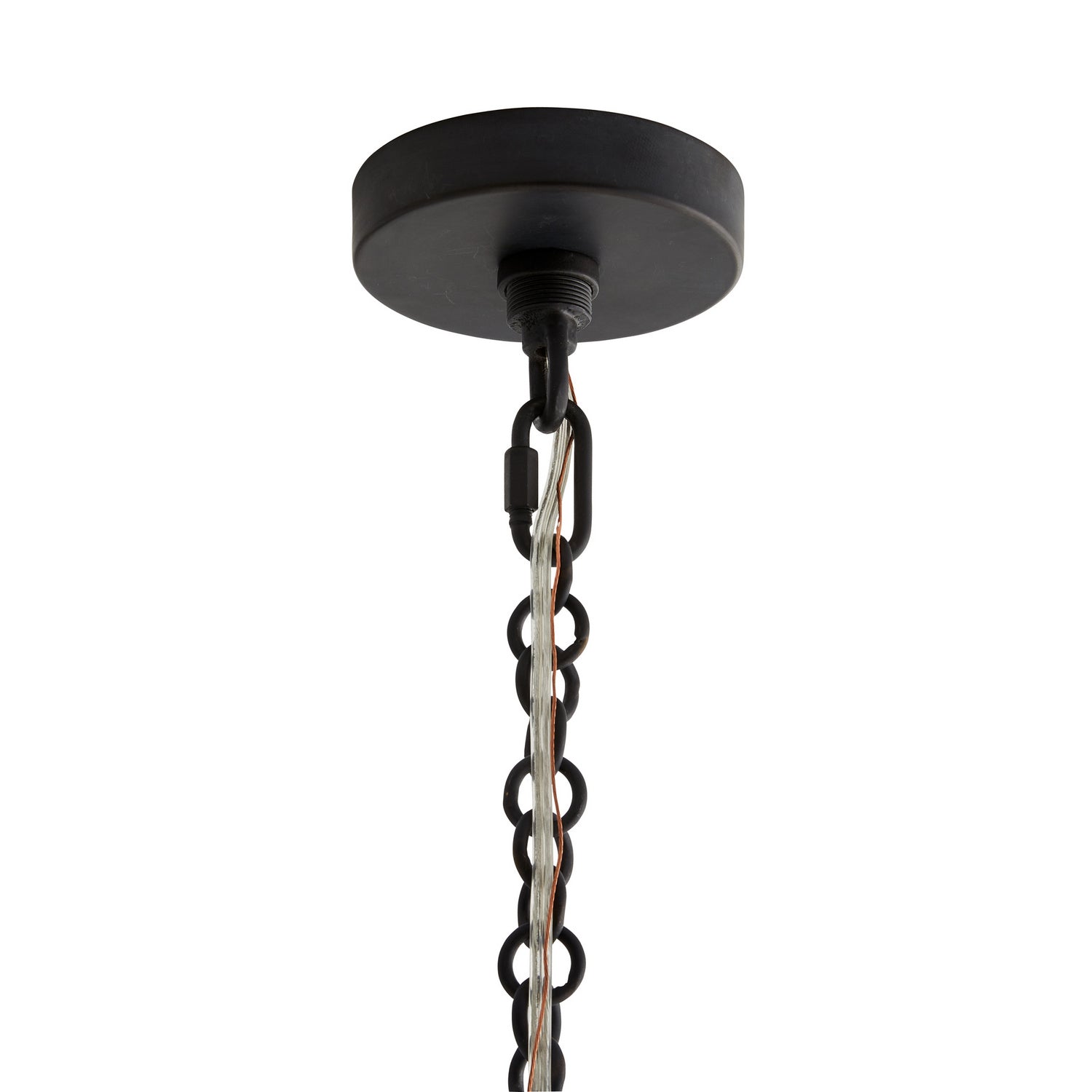 Eight Light Chandelier from the Orlando collection in Blackened Iron finish