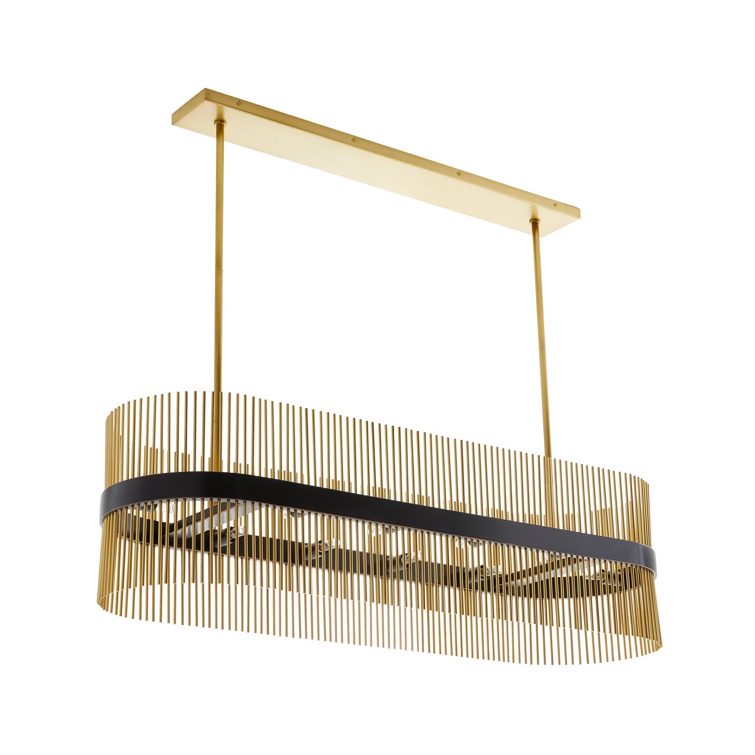 Ten Light Chandelier from the Hozier collection in Antique Brass finish