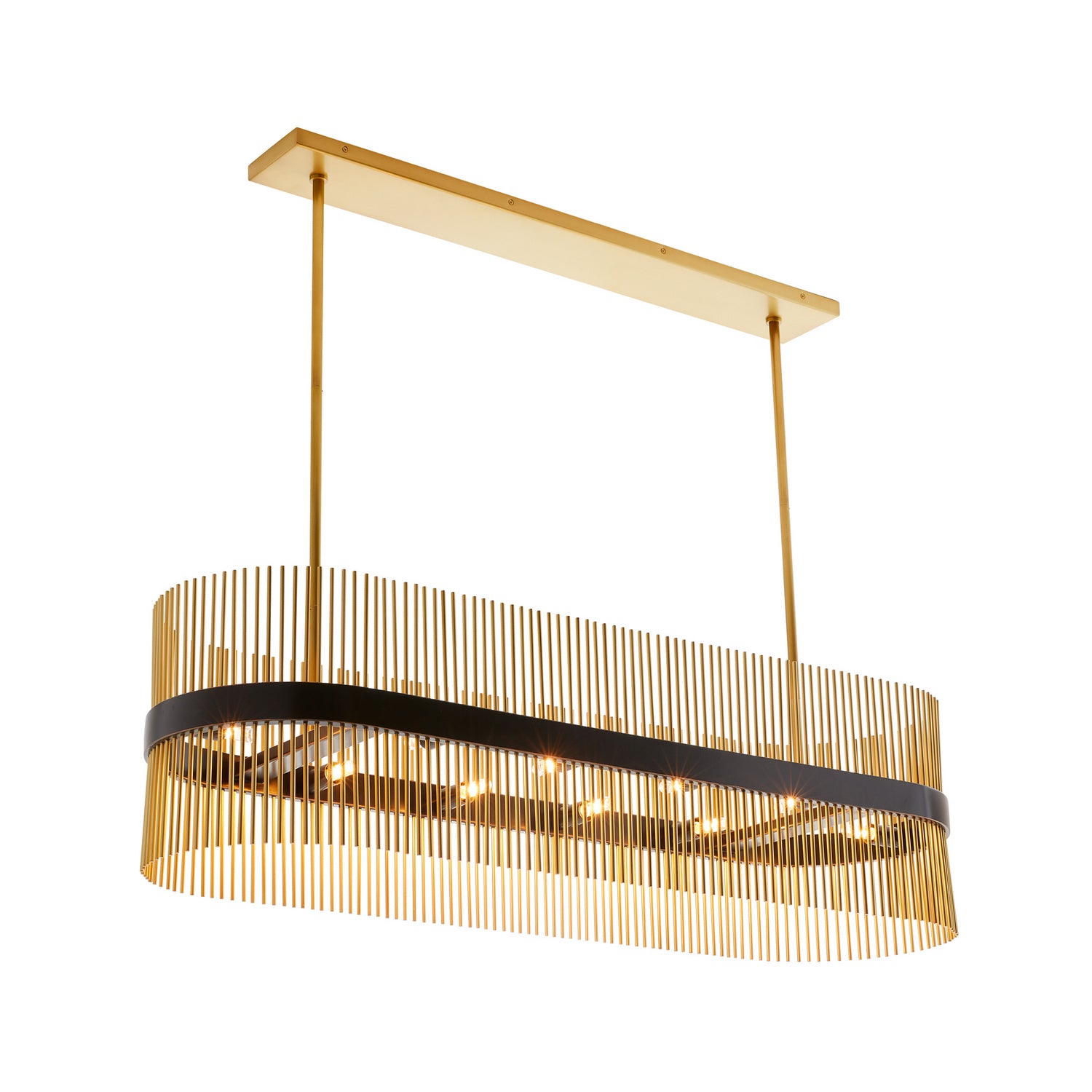 Ten Light Chandelier from the Hozier collection in Antique Brass finish