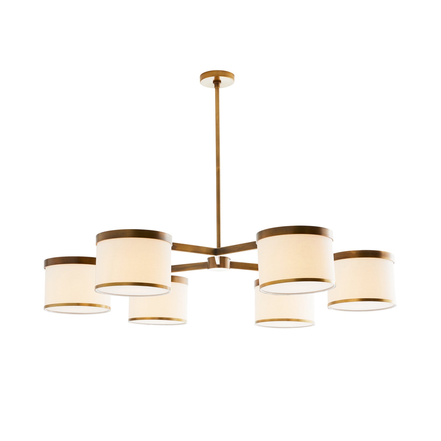 Six Light Chandelier from the Max collection in Antique Brass finish