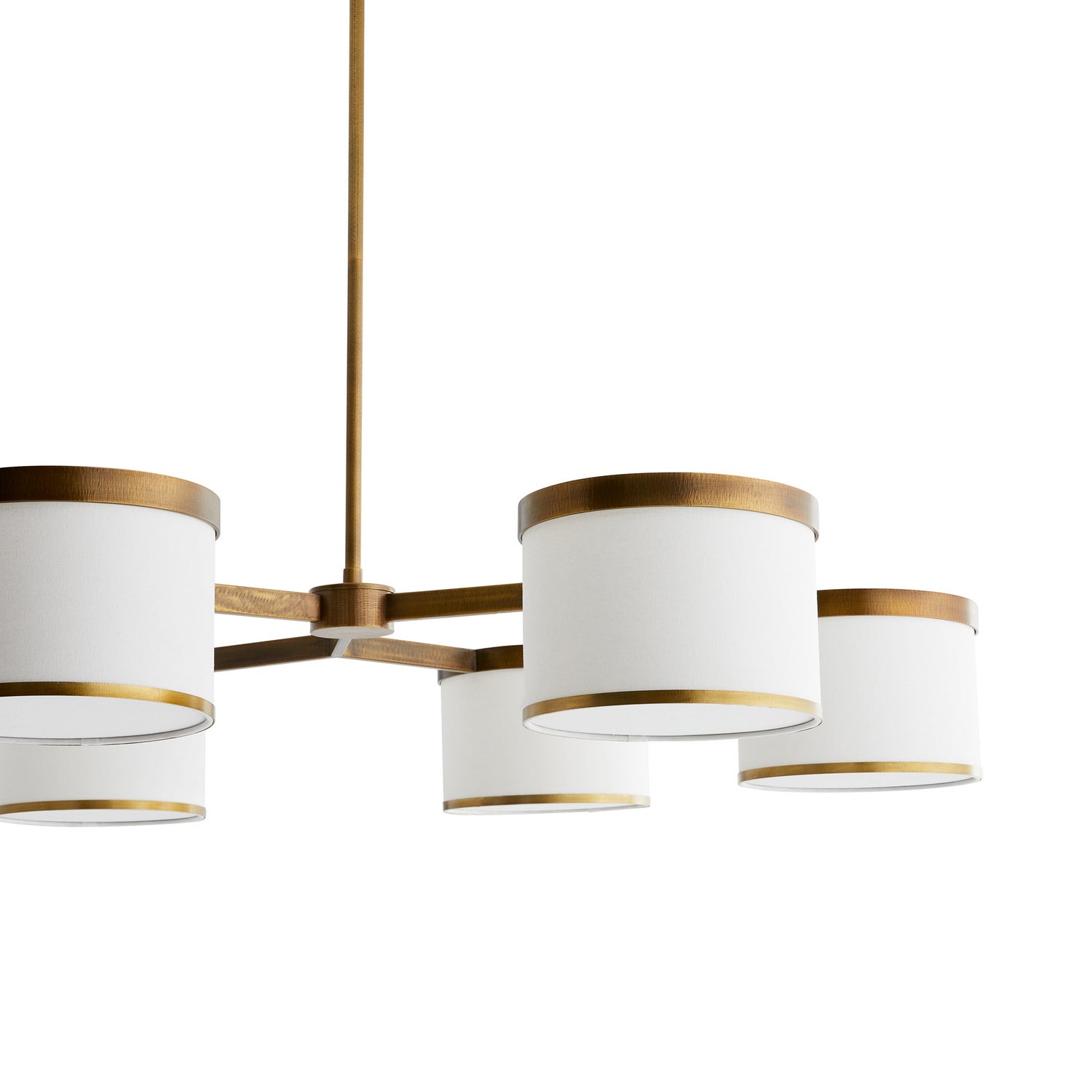 Six Light Chandelier from the Max collection in Antique Brass finish