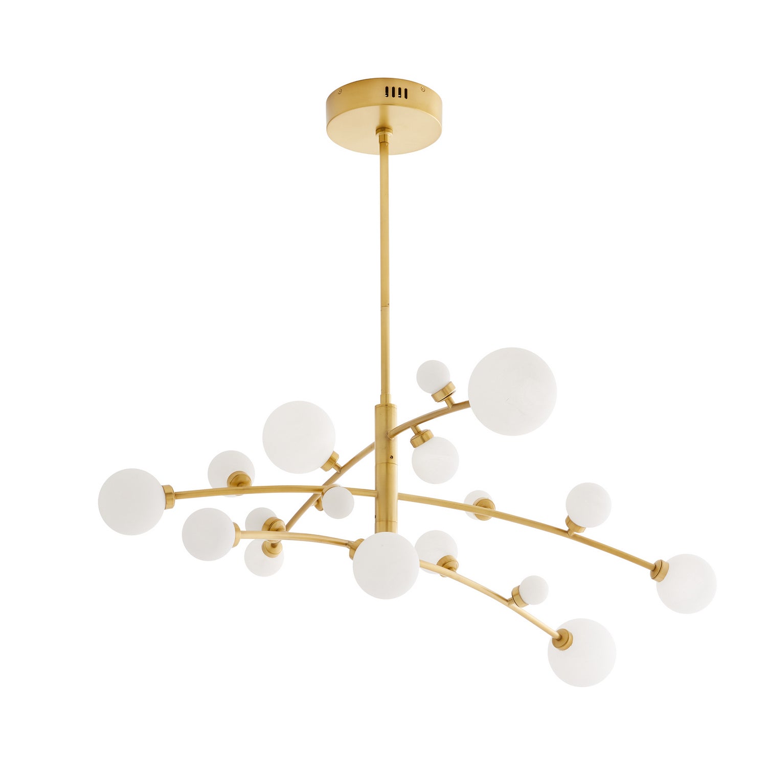 LED Chandelier from the Maser collection in Antique Brass finish