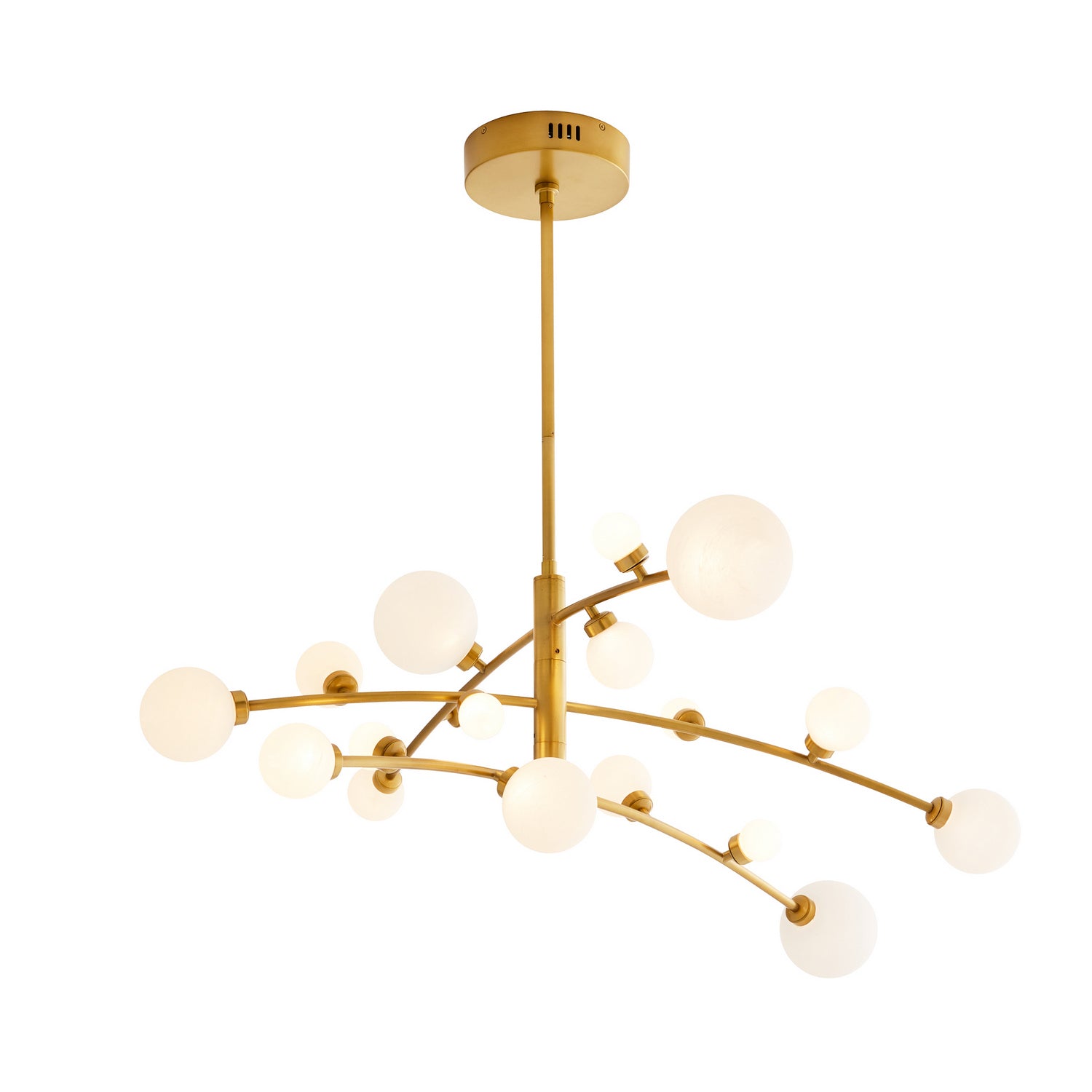 LED Chandelier from the Maser collection in Antique Brass finish