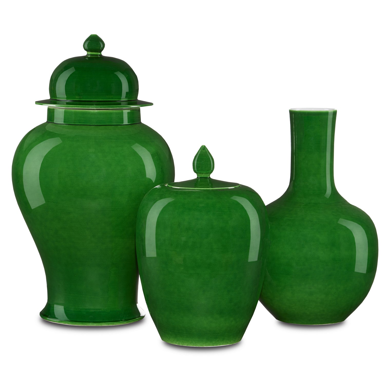 Jar from the Imperial collection in Green finish