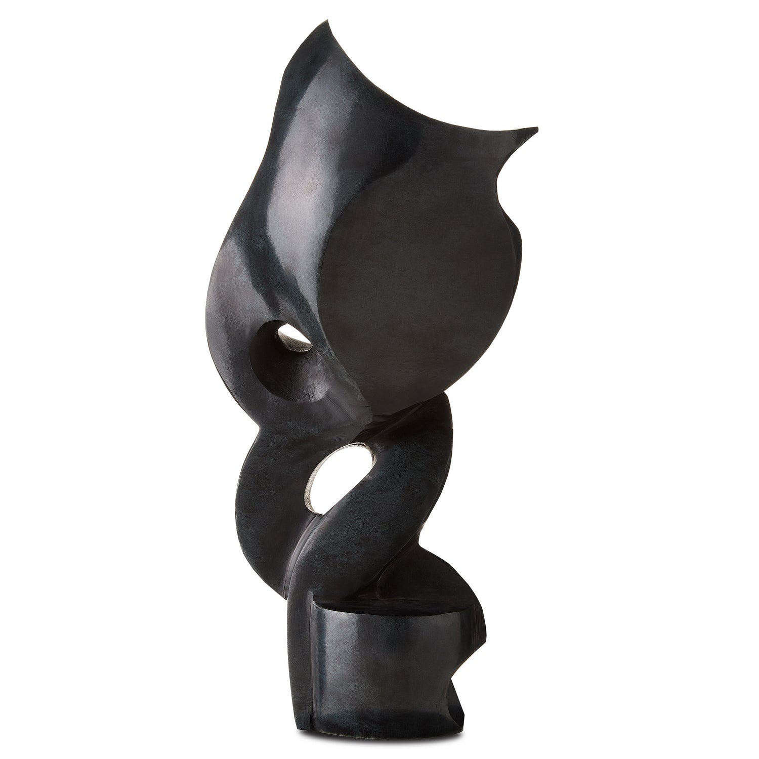 Sculpture from the Roland collection in Polished Gray finish