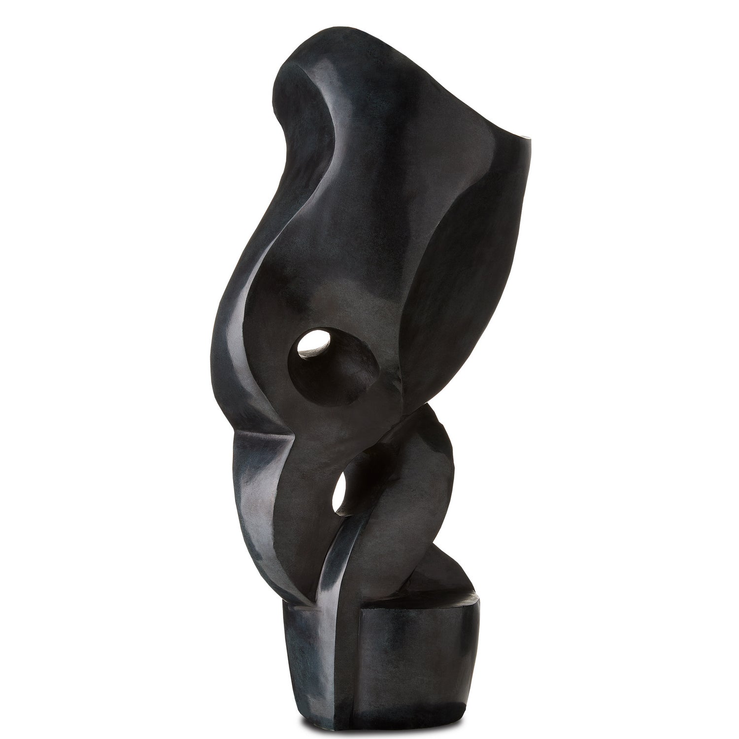 Sculpture from the Roland collection in Polished Gray finish