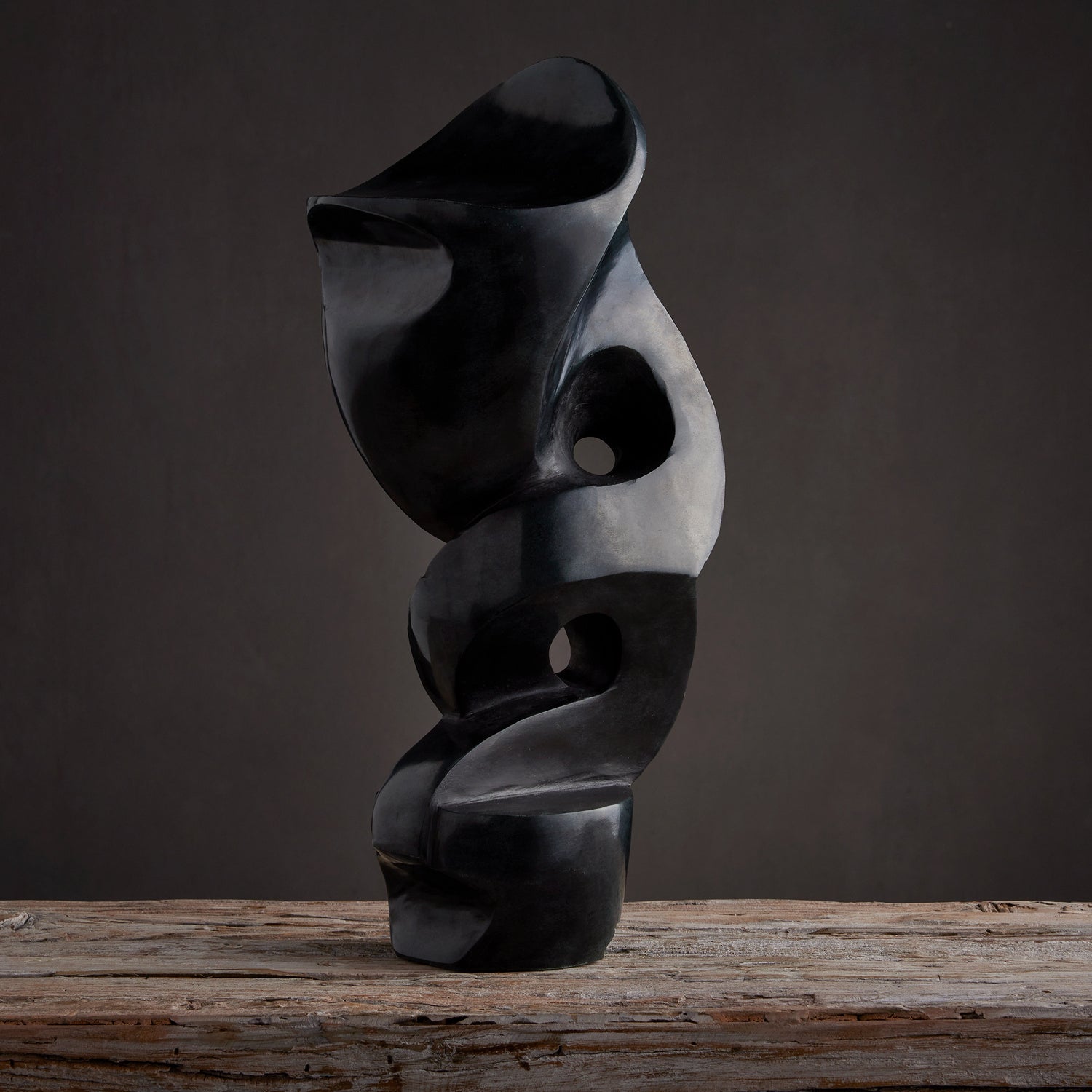 Sculpture from the Roland collection in Polished Gray finish