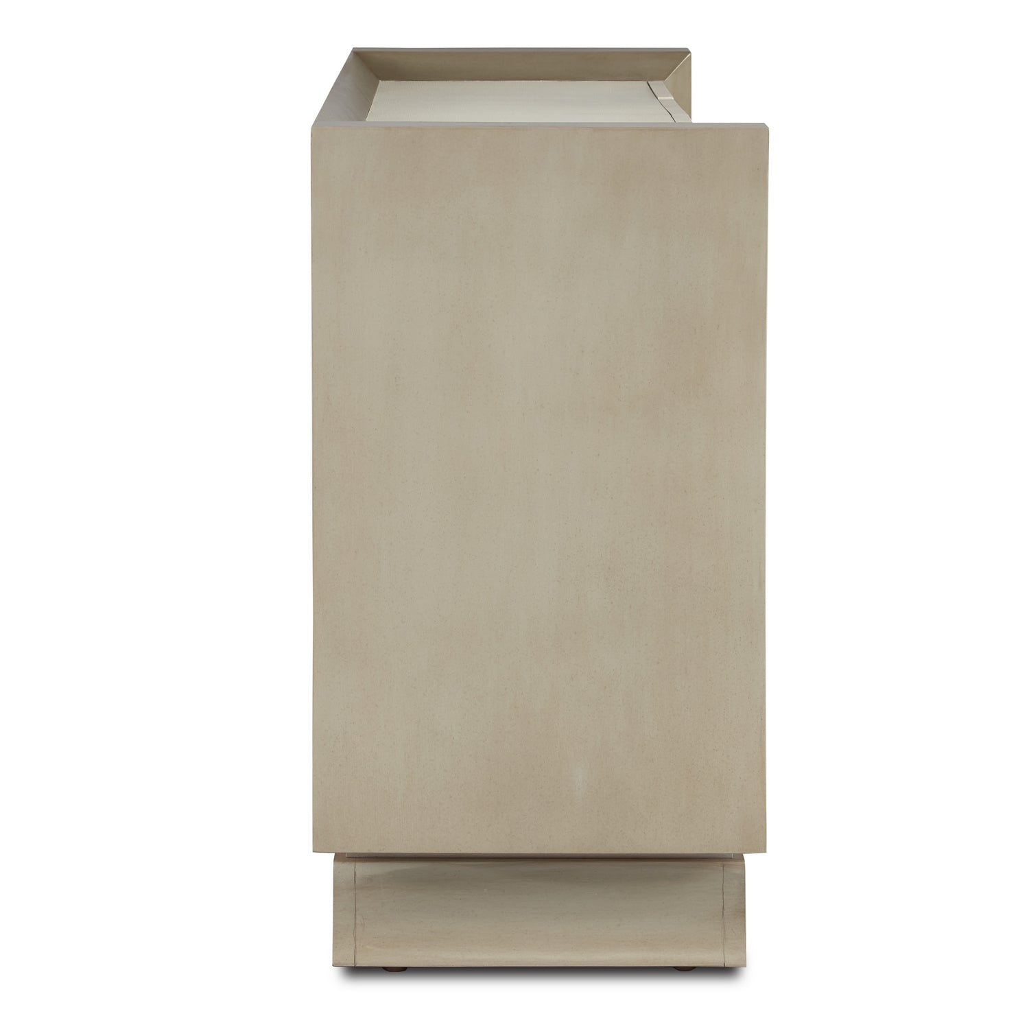 Credenza from the Barry Goralnick collection in Oyster Gray/Cream/Brushed Polished Brass finish