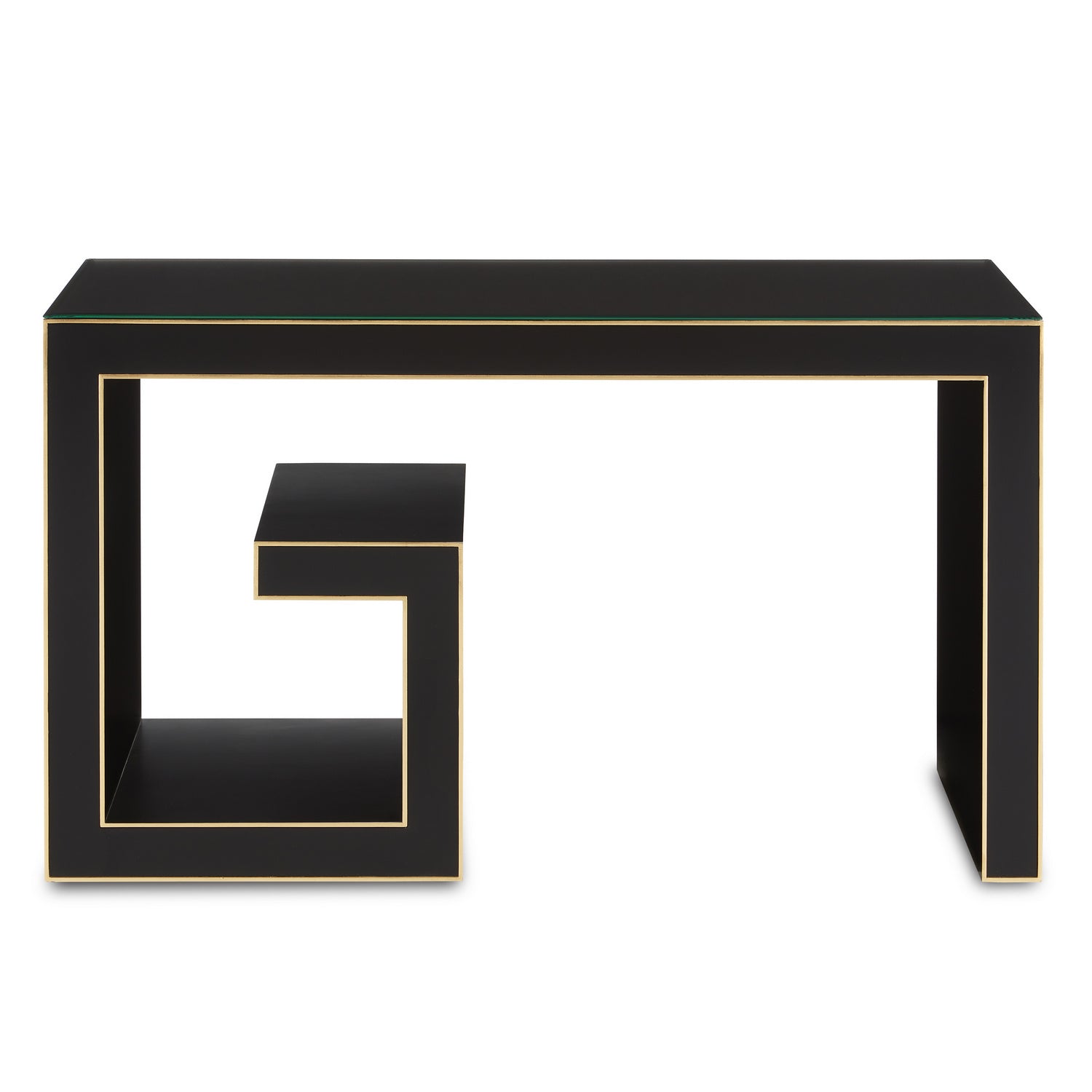 Writing Desk from the Barry Goralnick collection in Caviar Black/Gold finish