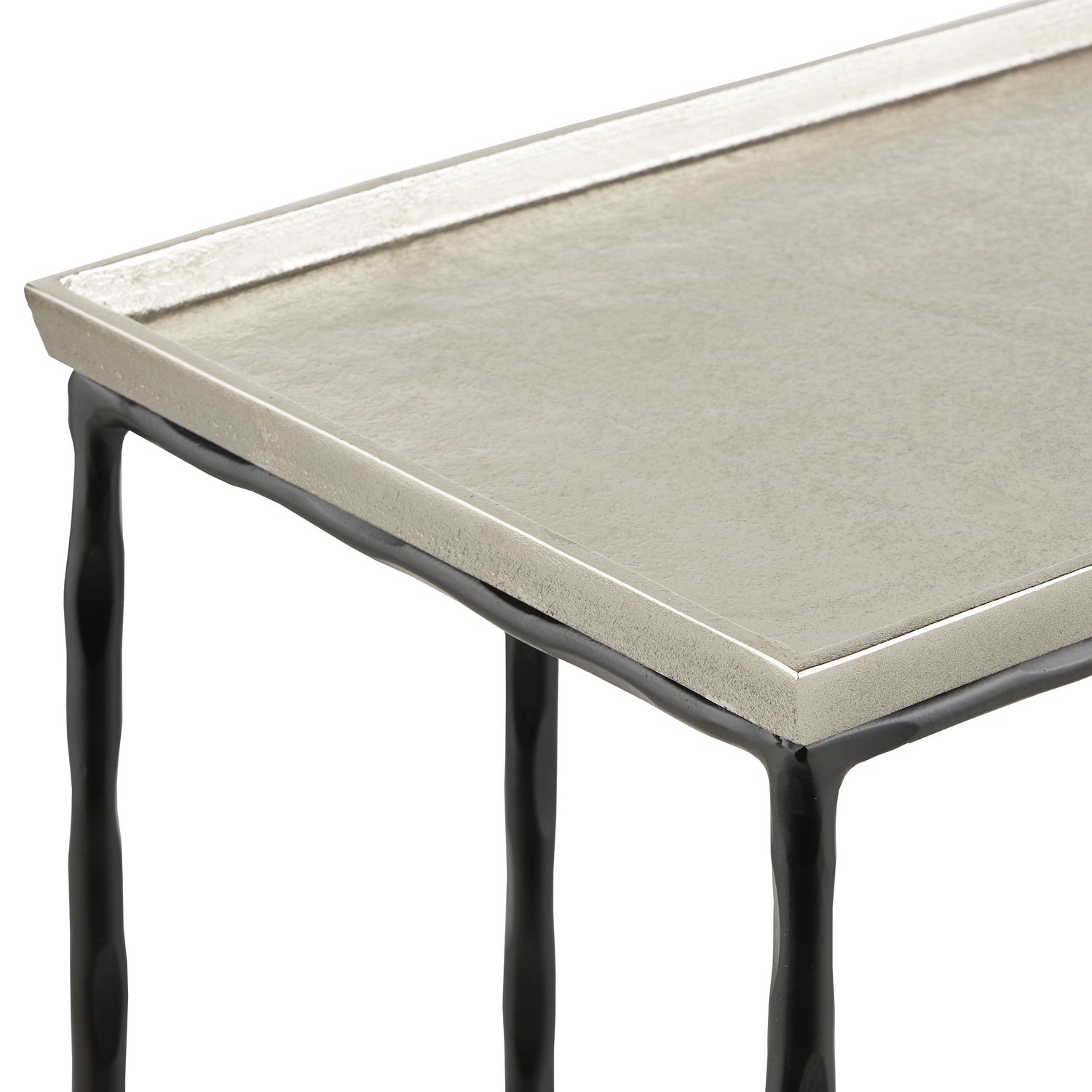 Table from the Boyles collection in Nickel/Black finish