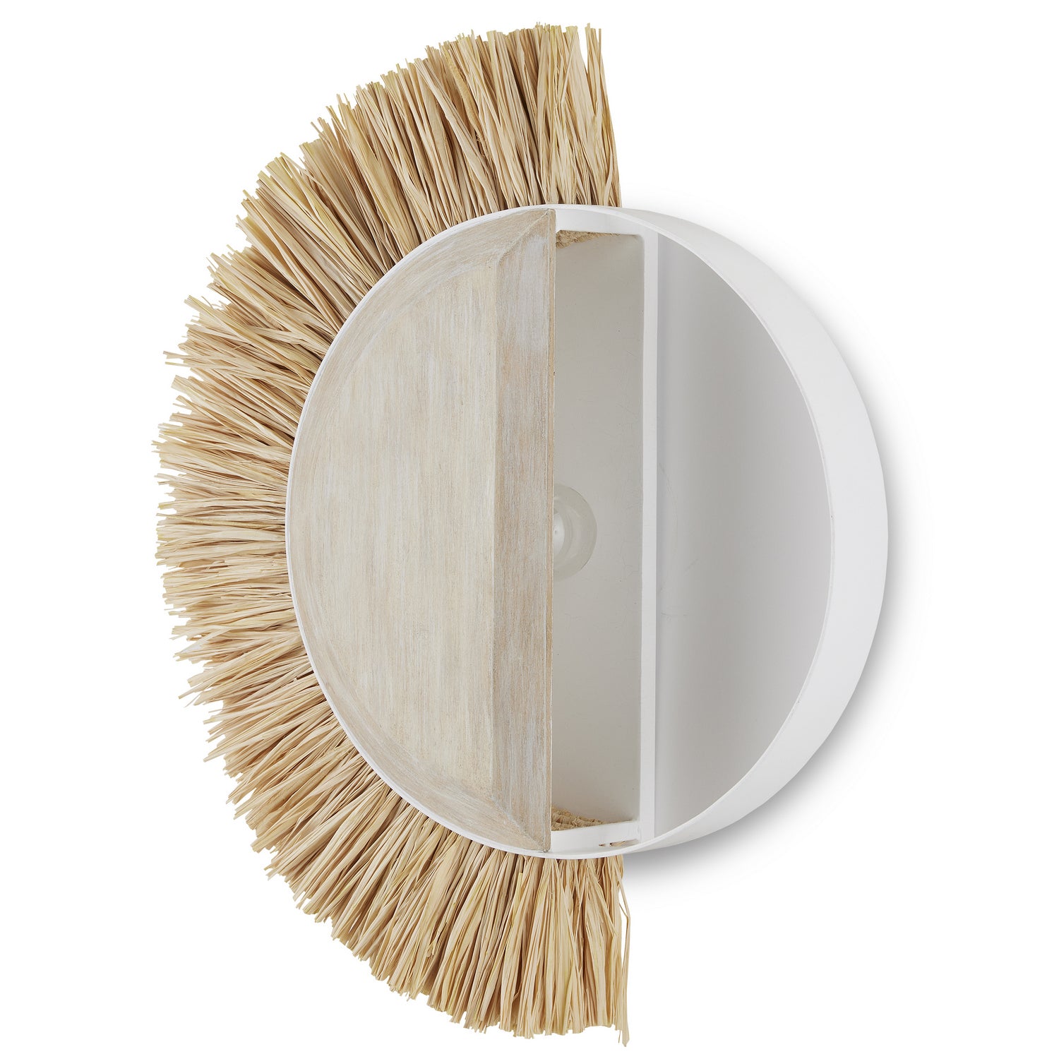 One Light Wall Sconce from the Jamie Beckwith collection in Sugar White/Sandstone/Natural finish