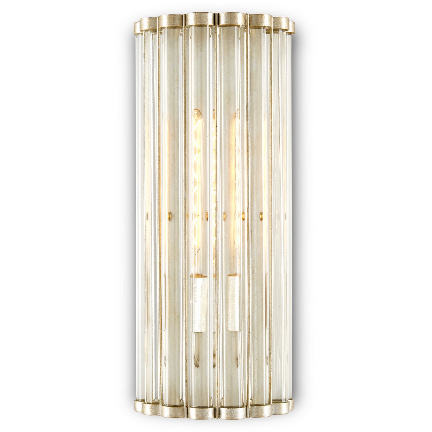 One Light Wall Sconce from the Bunny Williams collection in Contemporary Silver Leaf/Clear finish