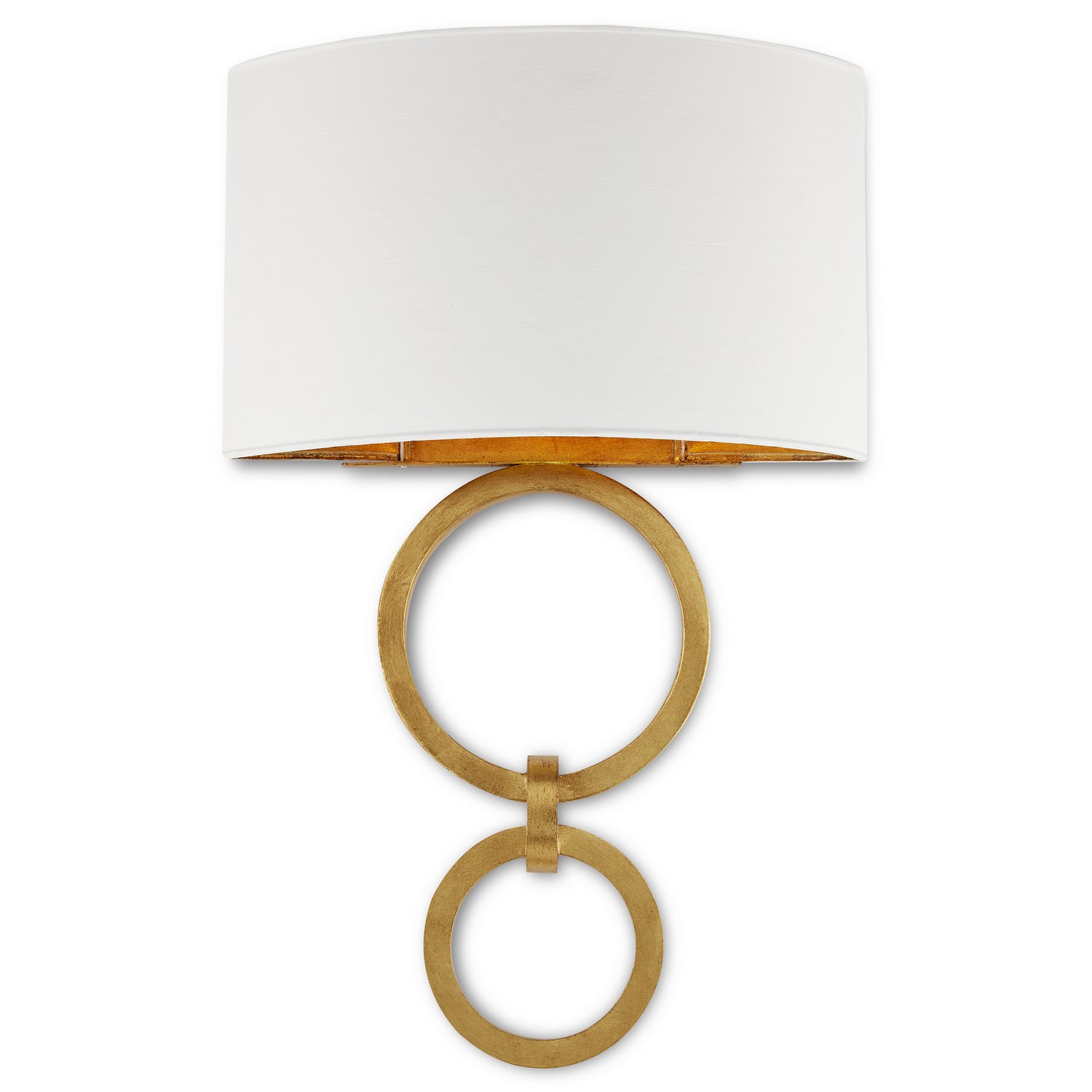 One Light Wall Sconce from the Bolebrook White collection in Gesso White/Contemporary Gold Leaf finish