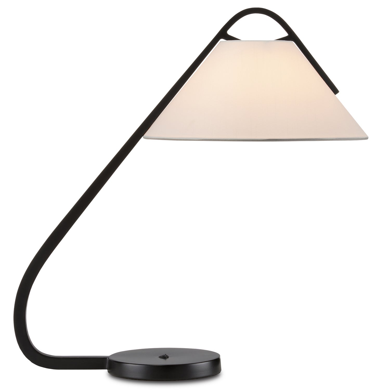 One Light Desk Lamp from the Frey collection in Satin Black/Brushed Brown finish