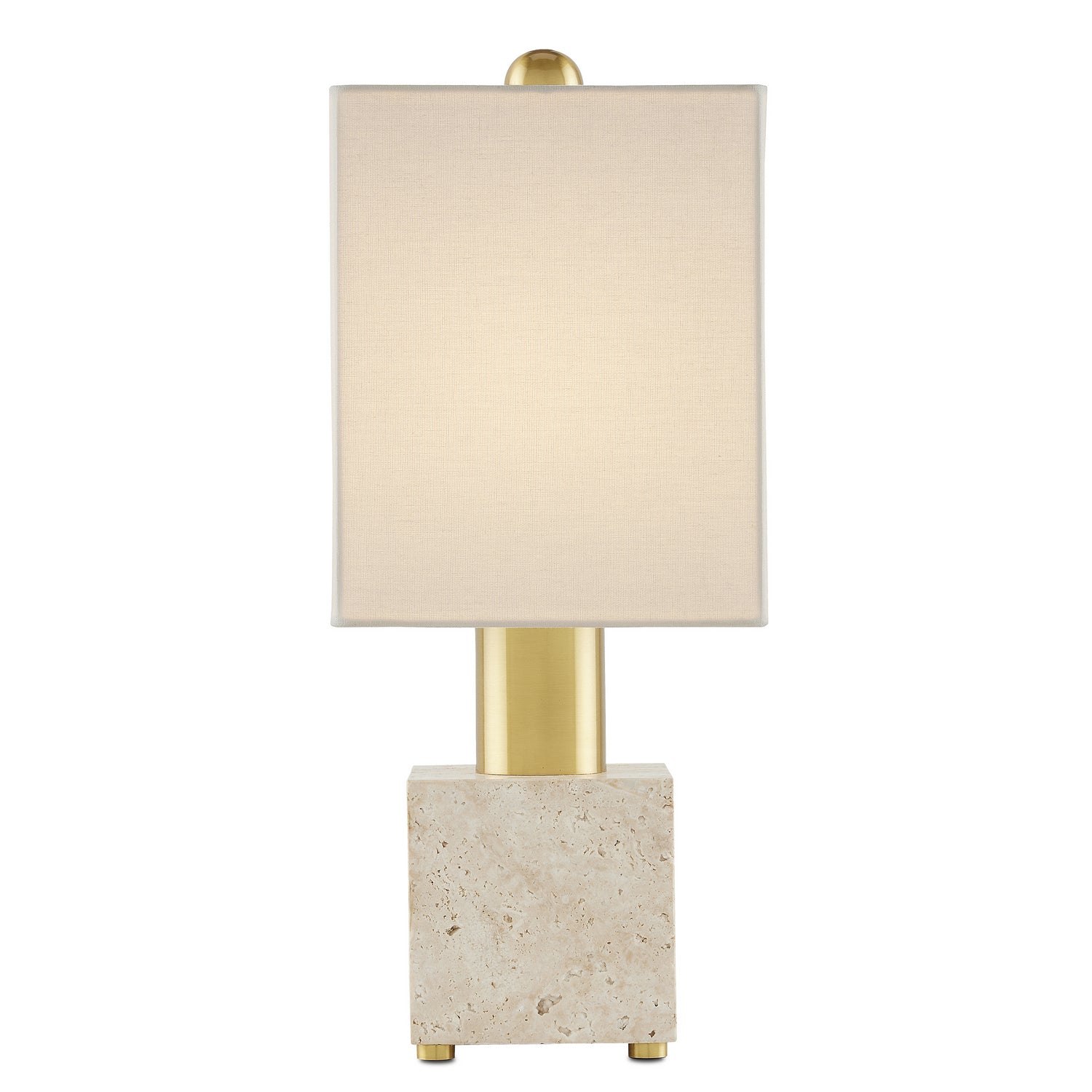 One Light Table Lamp from the Gentini collection in Beige/Antique Brass finish