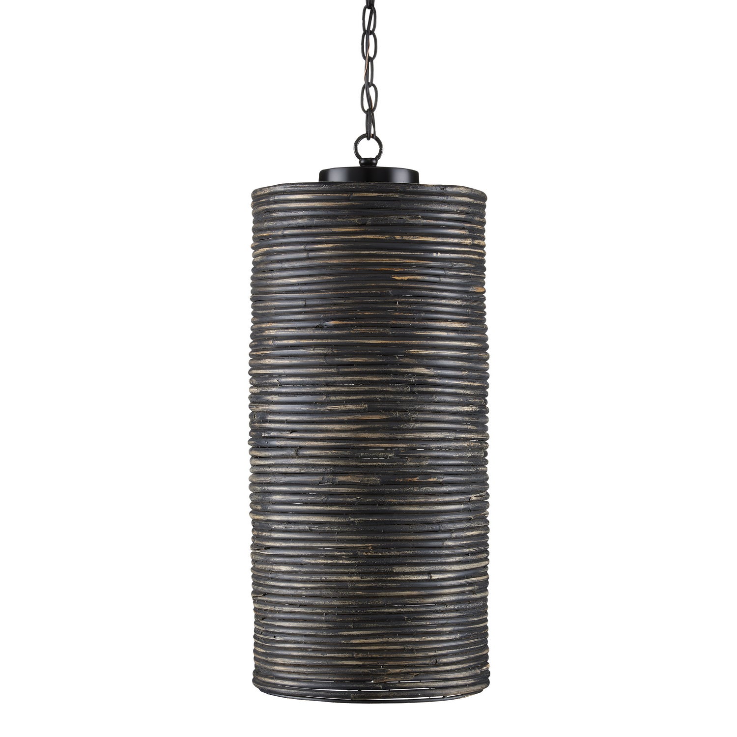 One Light Pendant from the Nagano collection in Satin Black/Graywash finish