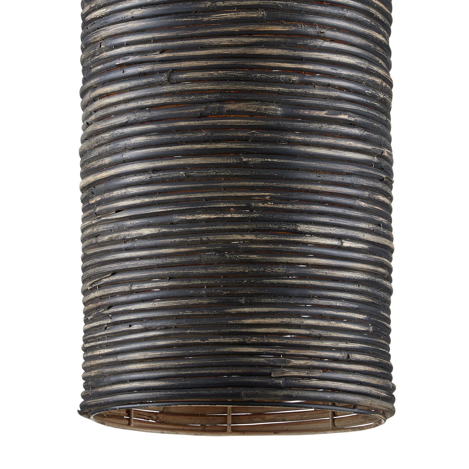 One Light Pendant from the Nagano collection in Satin Black/Graywash finish