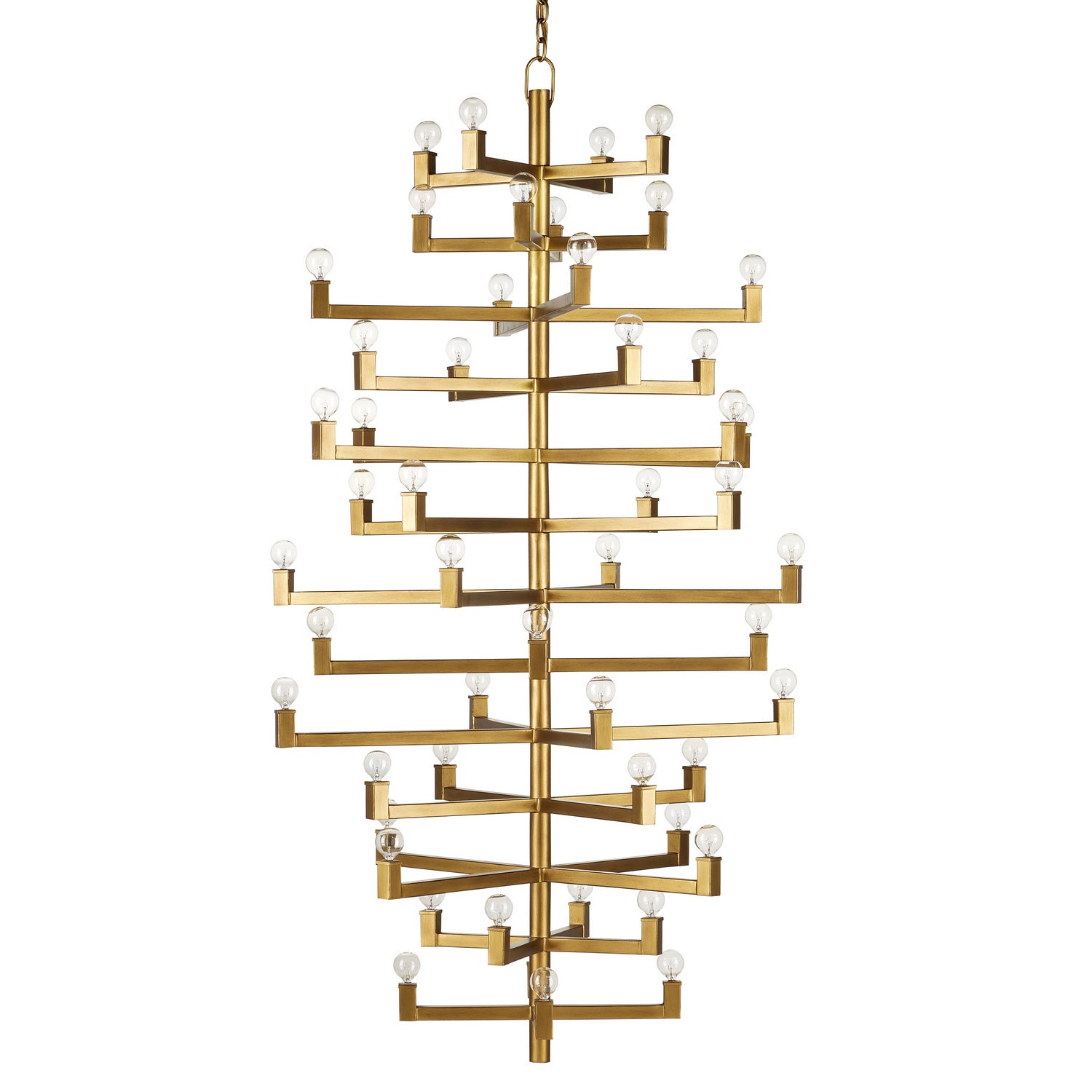 52 Light Chandelier from the Andre collection in Brass finish