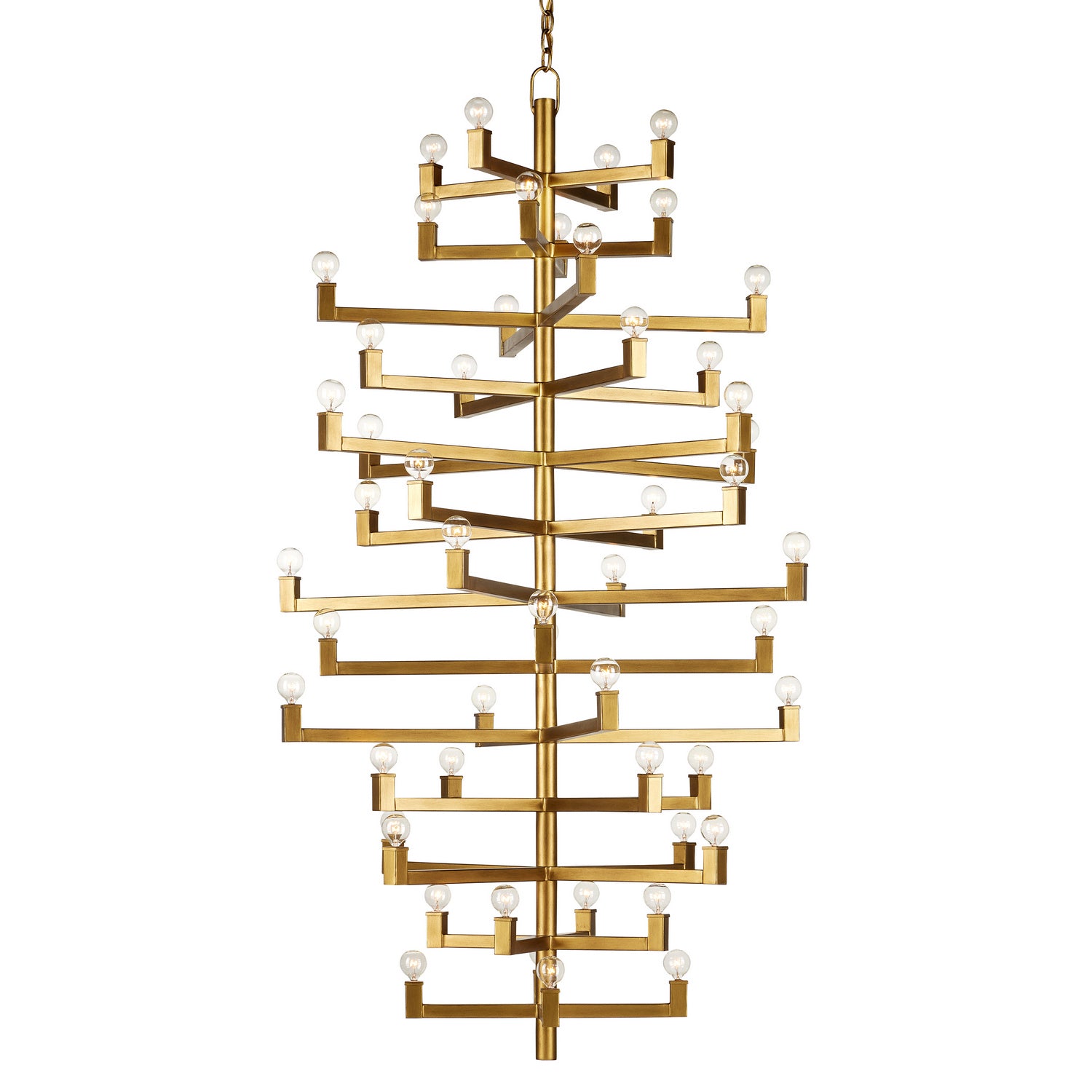 52 Light Chandelier from the Andre collection in Brass finish