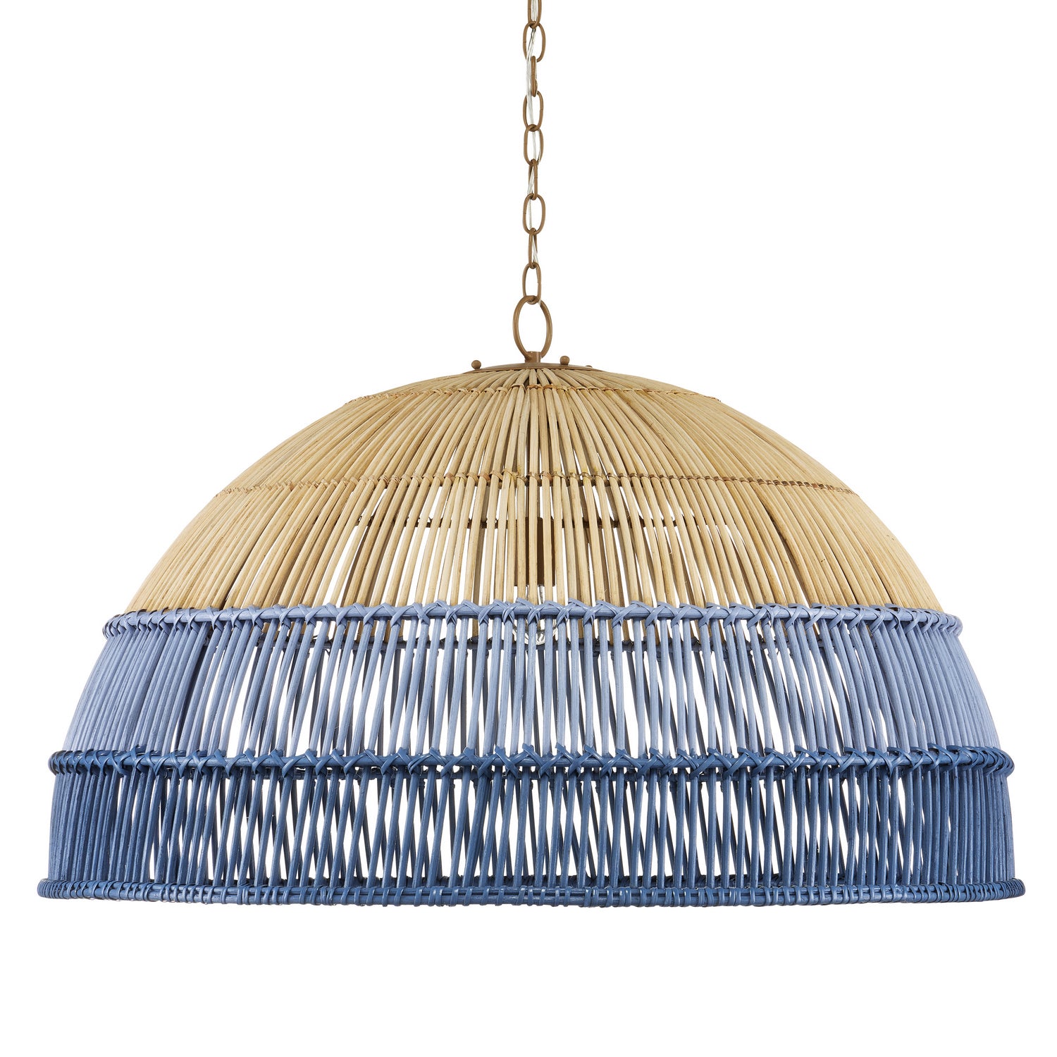 One Light Pendant from the Hiroshi Koshitaka collection in Khaki/Cornflower Blue/Bluebonnet finish