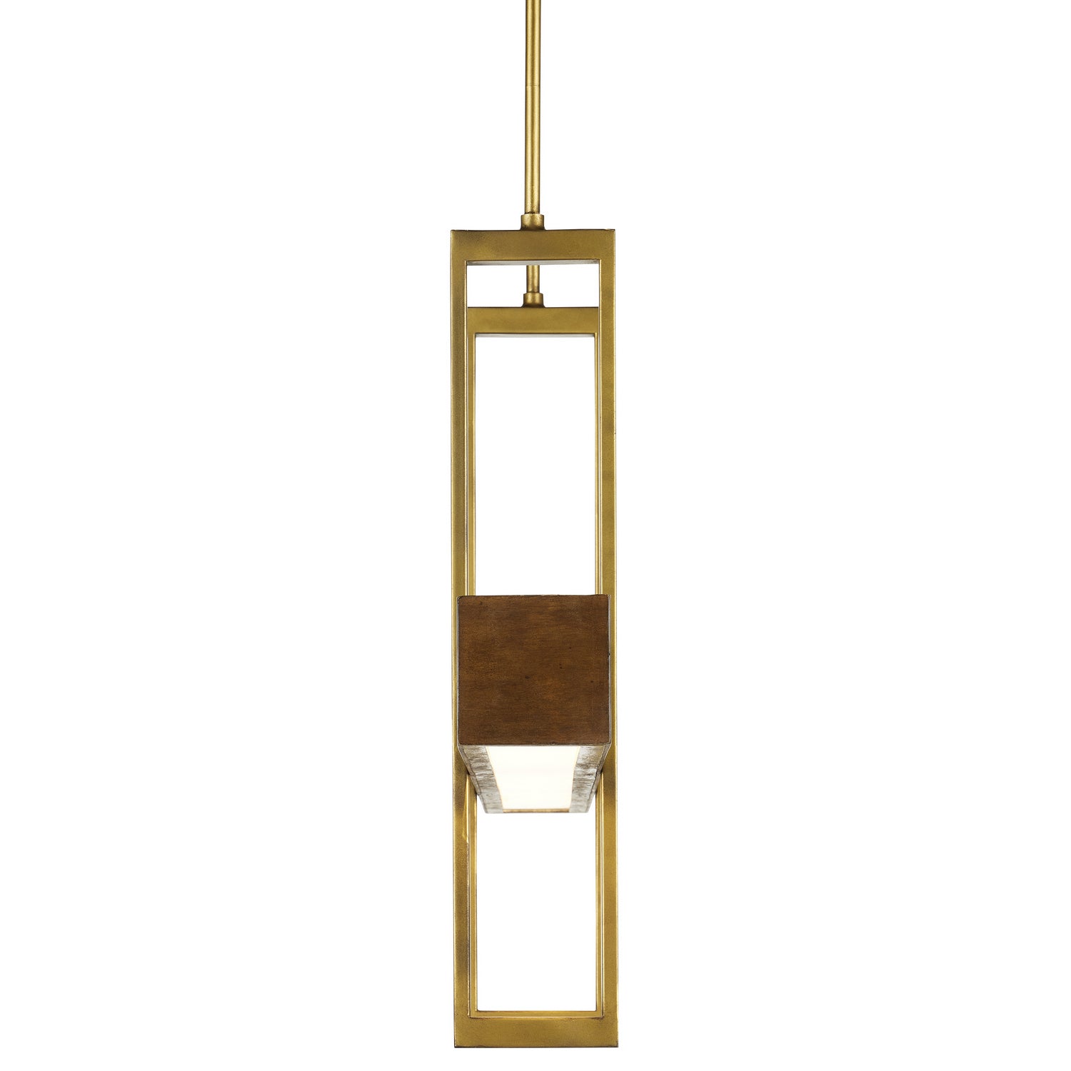 LED Linear Chandelier from the Tonbridge collection in Chestnut/Brass finish