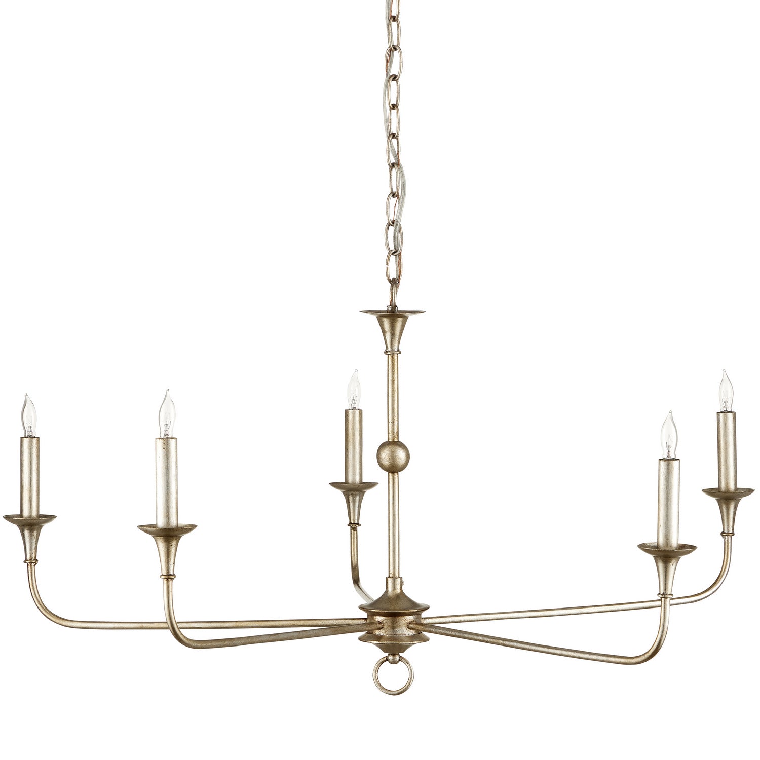 Five Light Chandelier from the Nottaway collection in Champagne finish