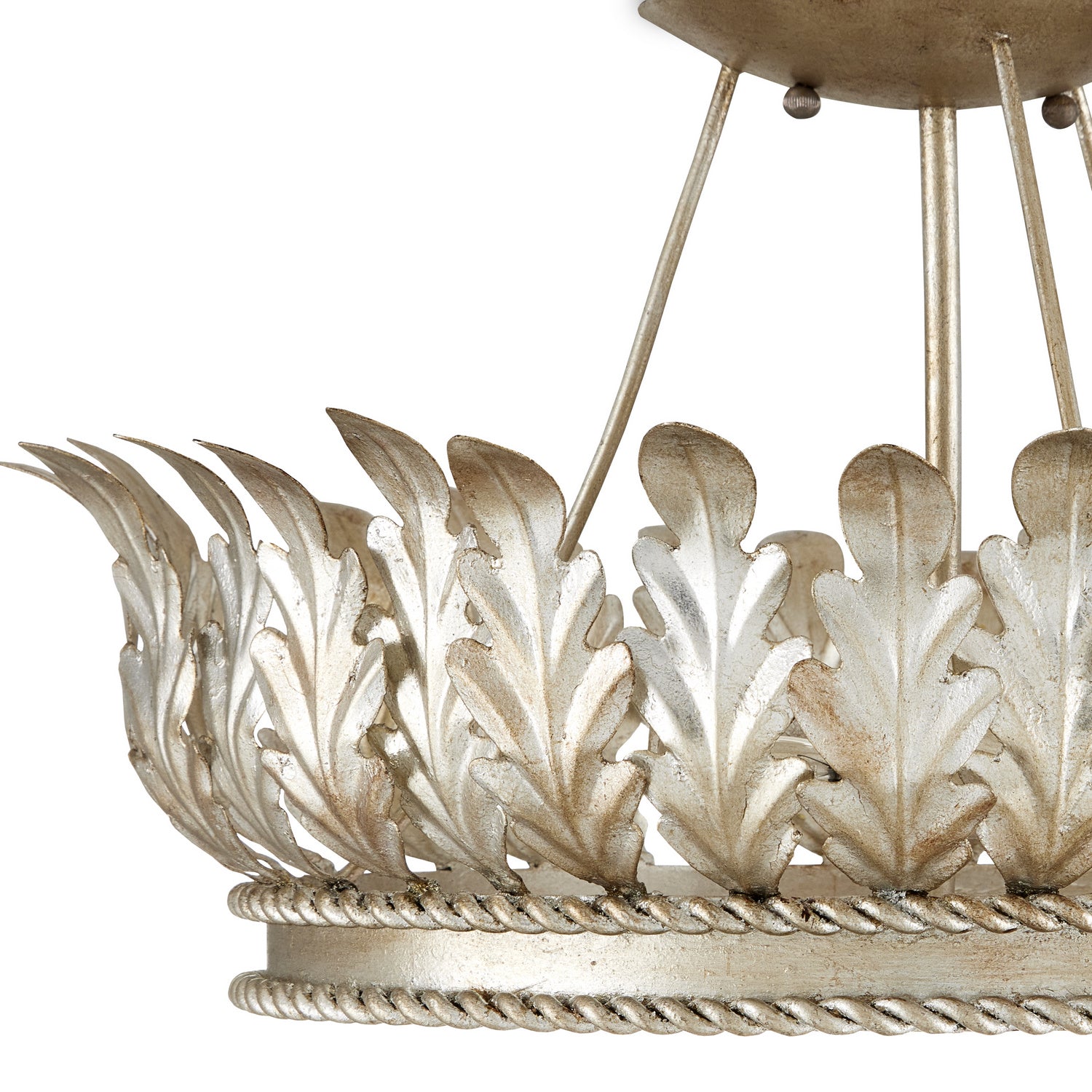 Three Light Semi-Flush Mount from the Bunny Williams collection in Champagne finish