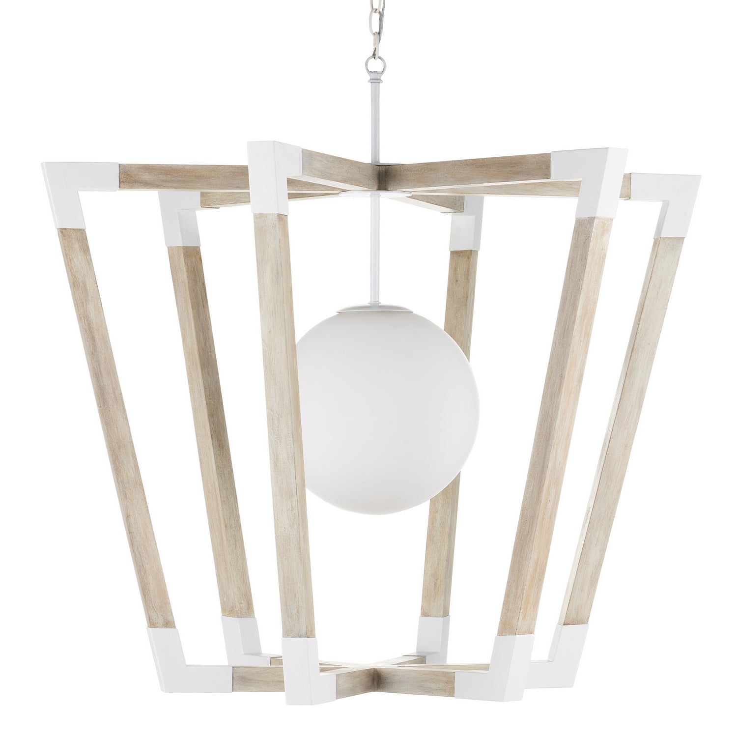 One Light Pendant from the Bastian collection in Sugar White/Sandstone finish