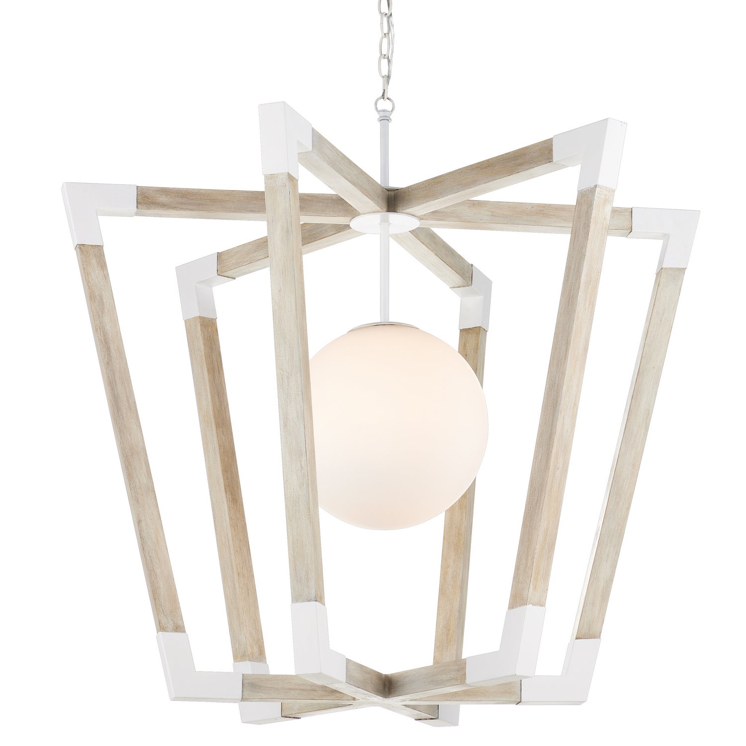 One Light Pendant from the Bastian collection in Sugar White/Sandstone finish