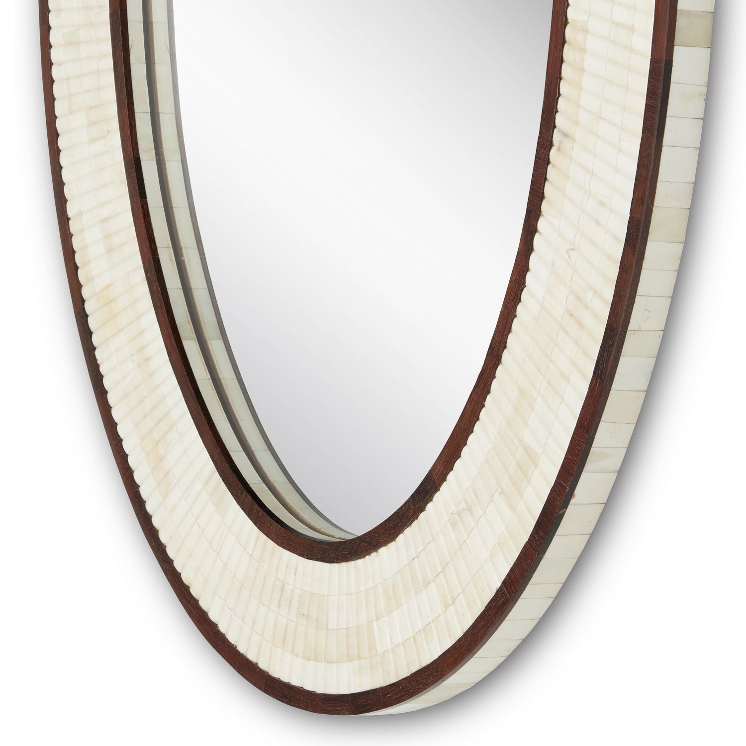 Mirror from the Andar collection in Natural/Dark Walnut/Mirror finish