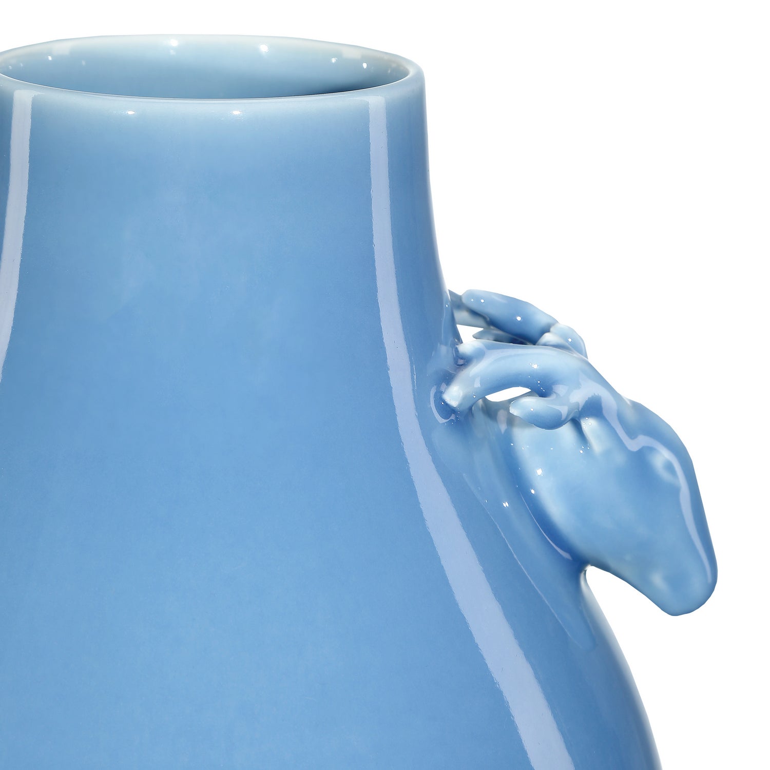 Vase from the Sky Blue collection in Lake Blue finish