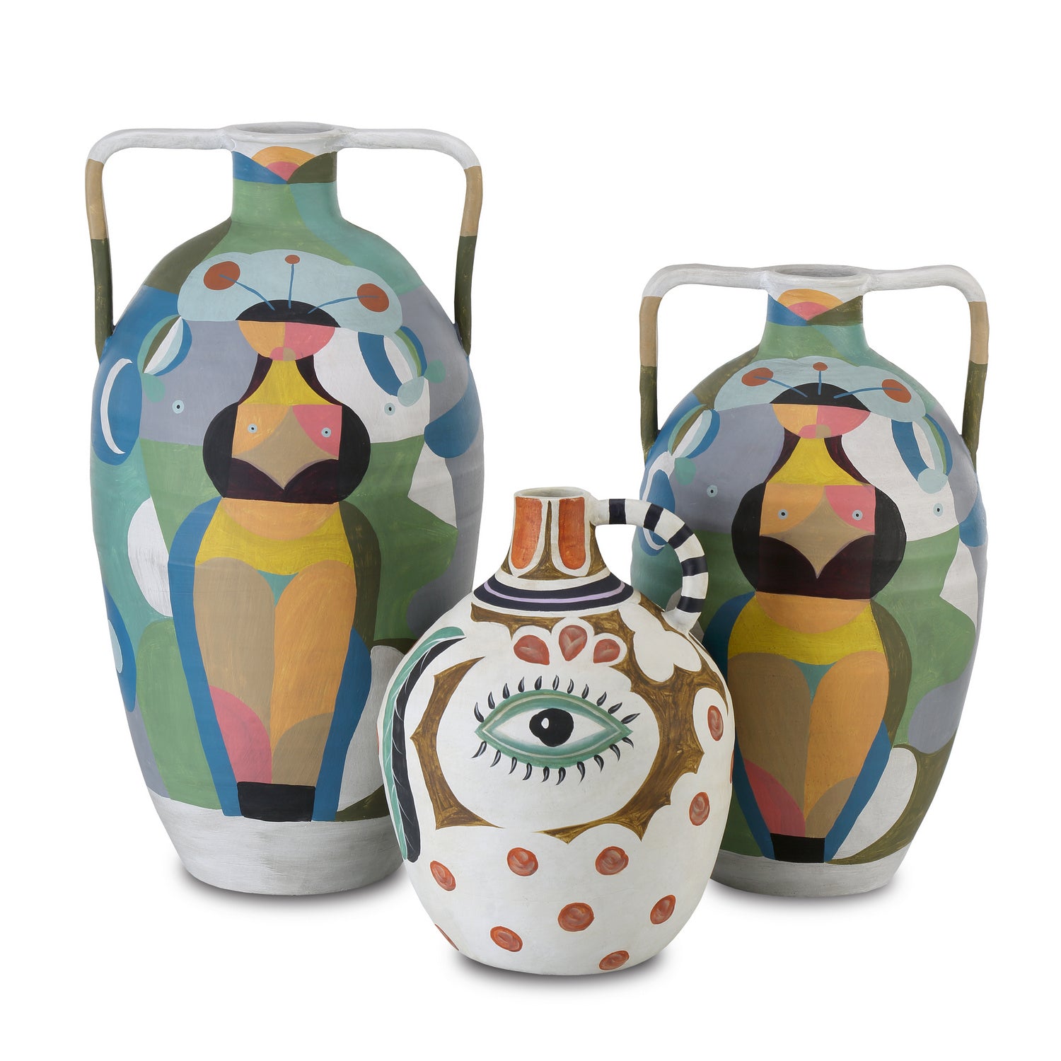 Vase from the Hamsa collection in Multicolor finish