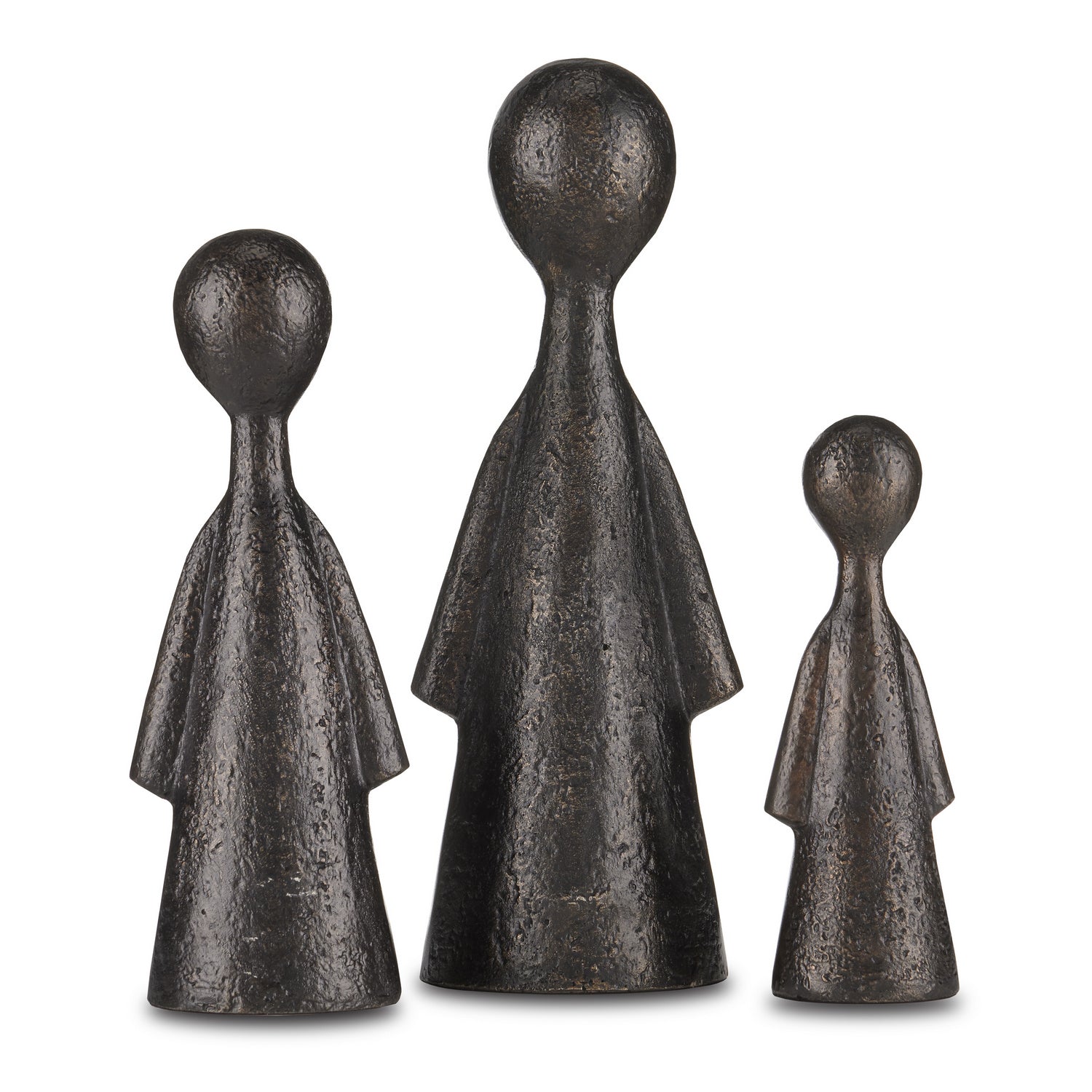 Figure Set of 3 from the Ganav collection in Bronze finish