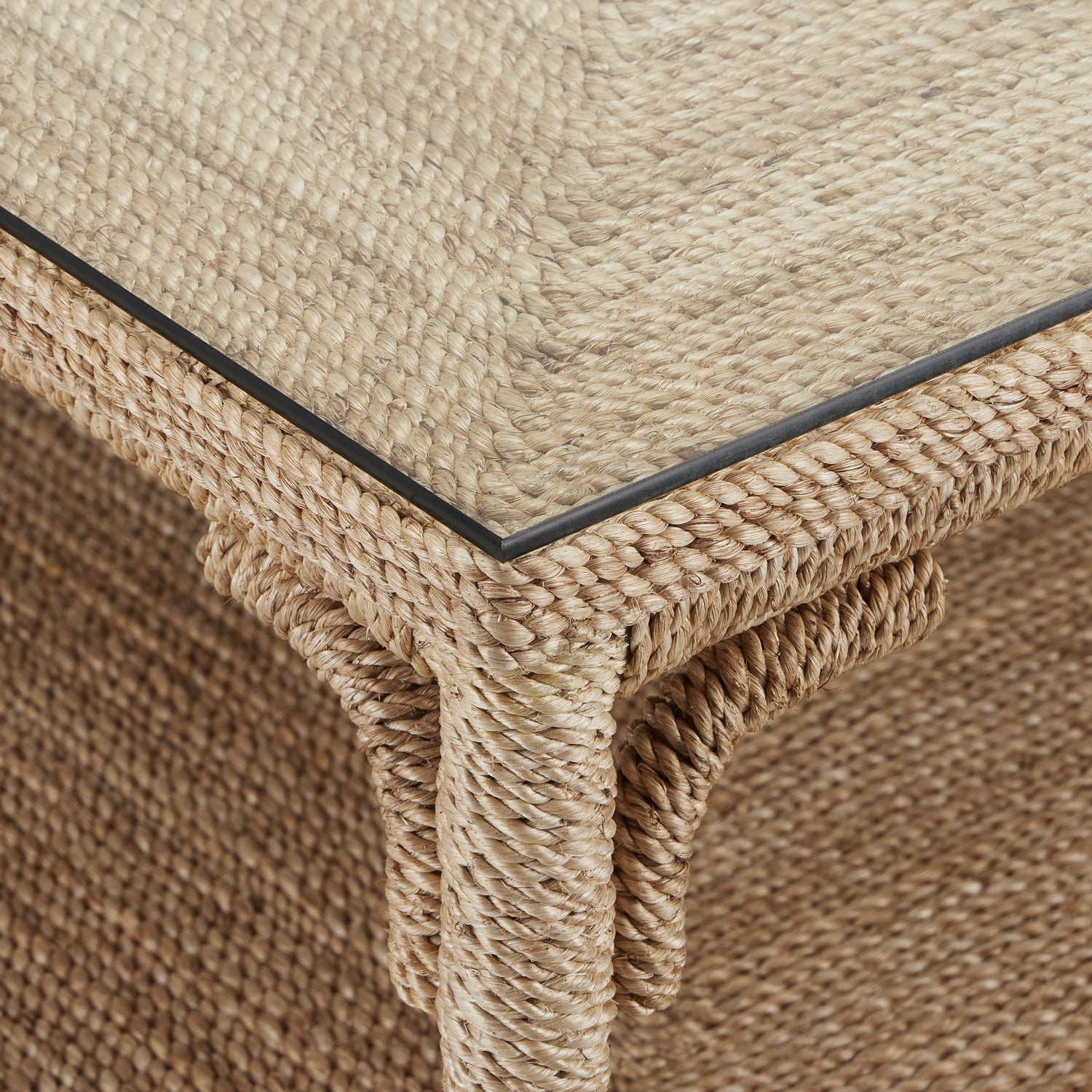 Cocktail Table from the Olisa collection in Natural Rope finish