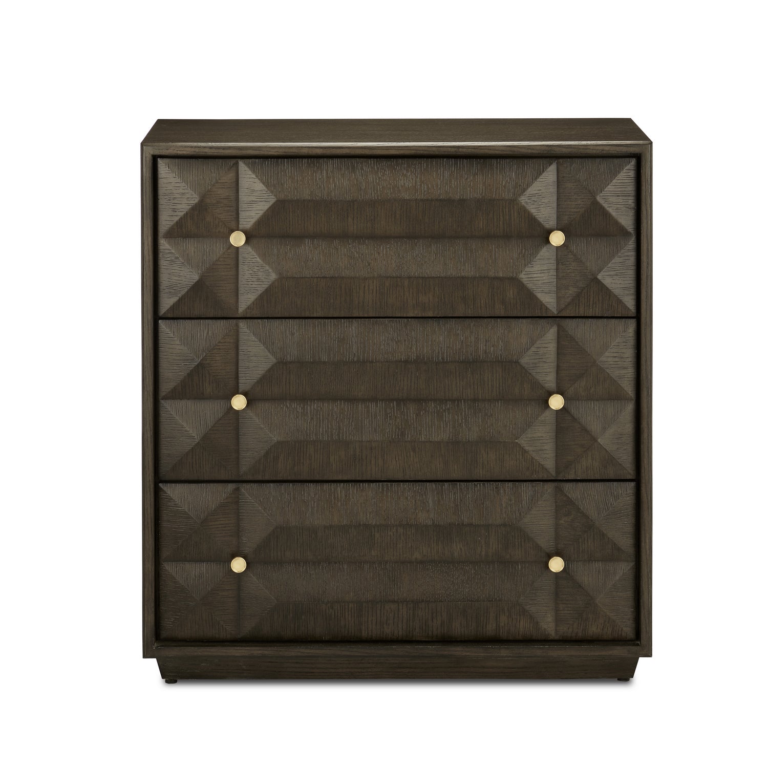 Chest from the Kendall collection in Dove Gray/Polished Brass finish