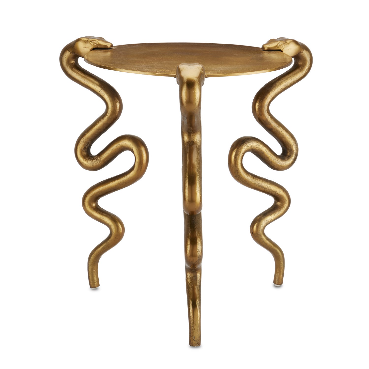 Accent Table from the Serpent collection in Antique Brass finish