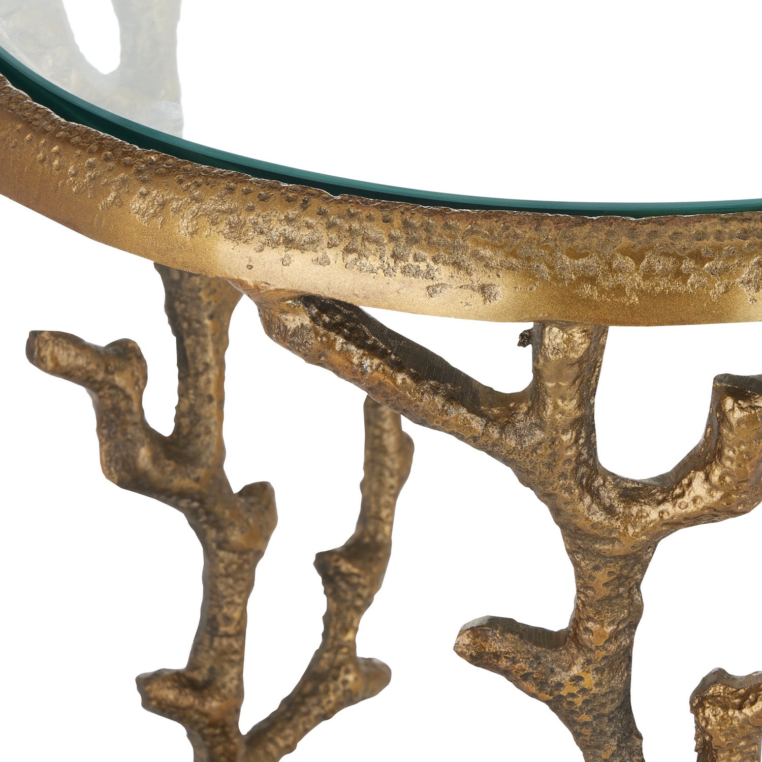 Accent Table from the Coral collection in Antique Brass finish