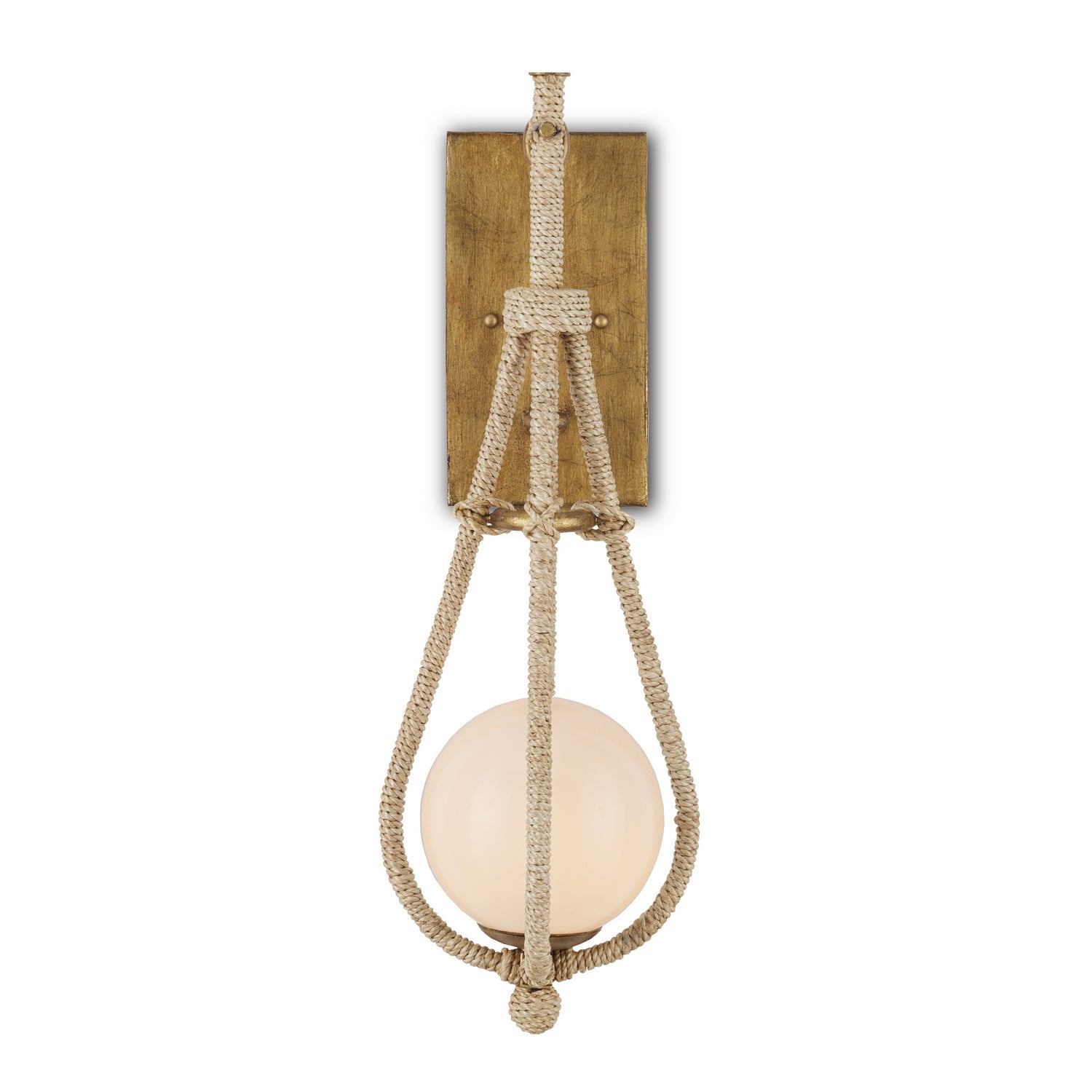 One Light Wall Sconce from the Passageway collection in Natural/Gold/White finish