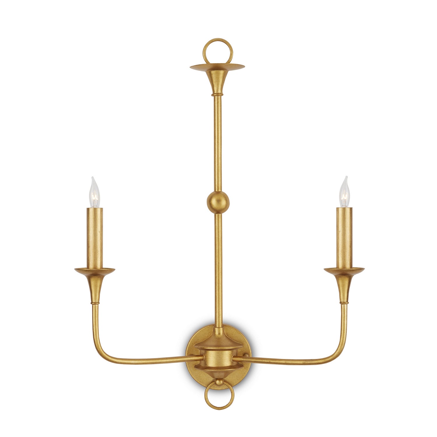 Two Light Wall Sconce from the Nottaway collection in Contemporary Gold Leaf finish